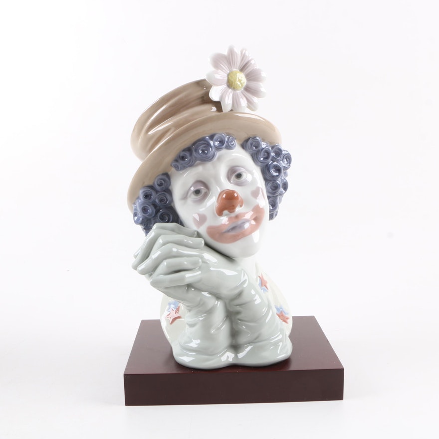 Lladro "Melancholy" Porcelain Clown Figurine