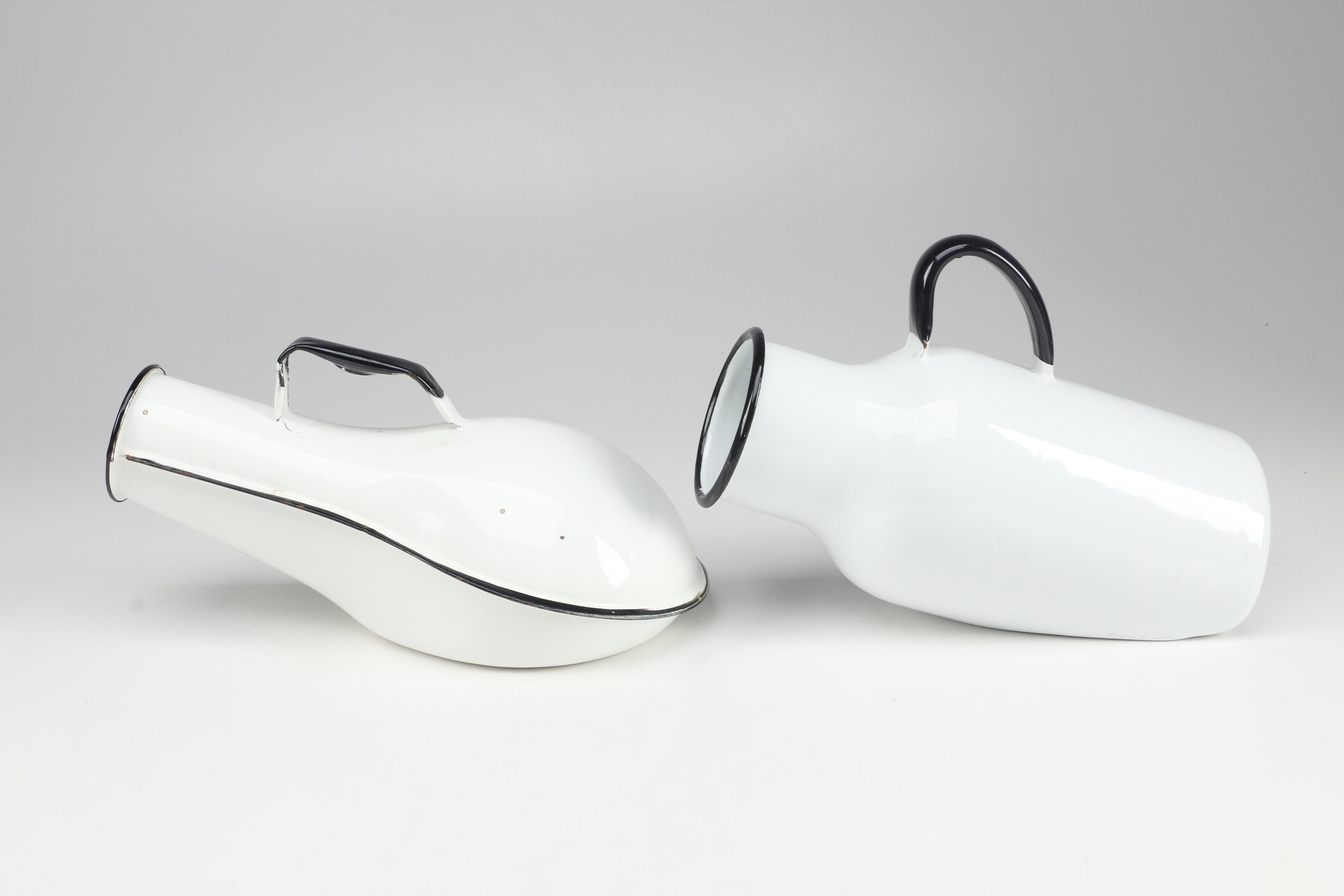 Vintage Enamel Bedpans and Urinals