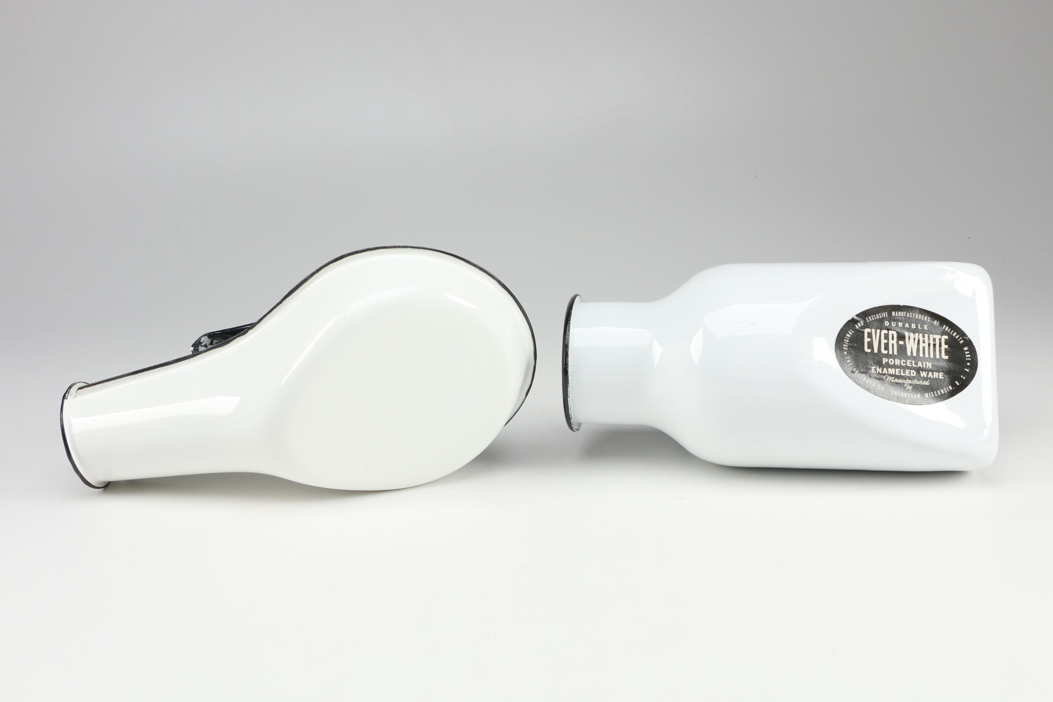 Vintage Enamel Bedpans and Urinals