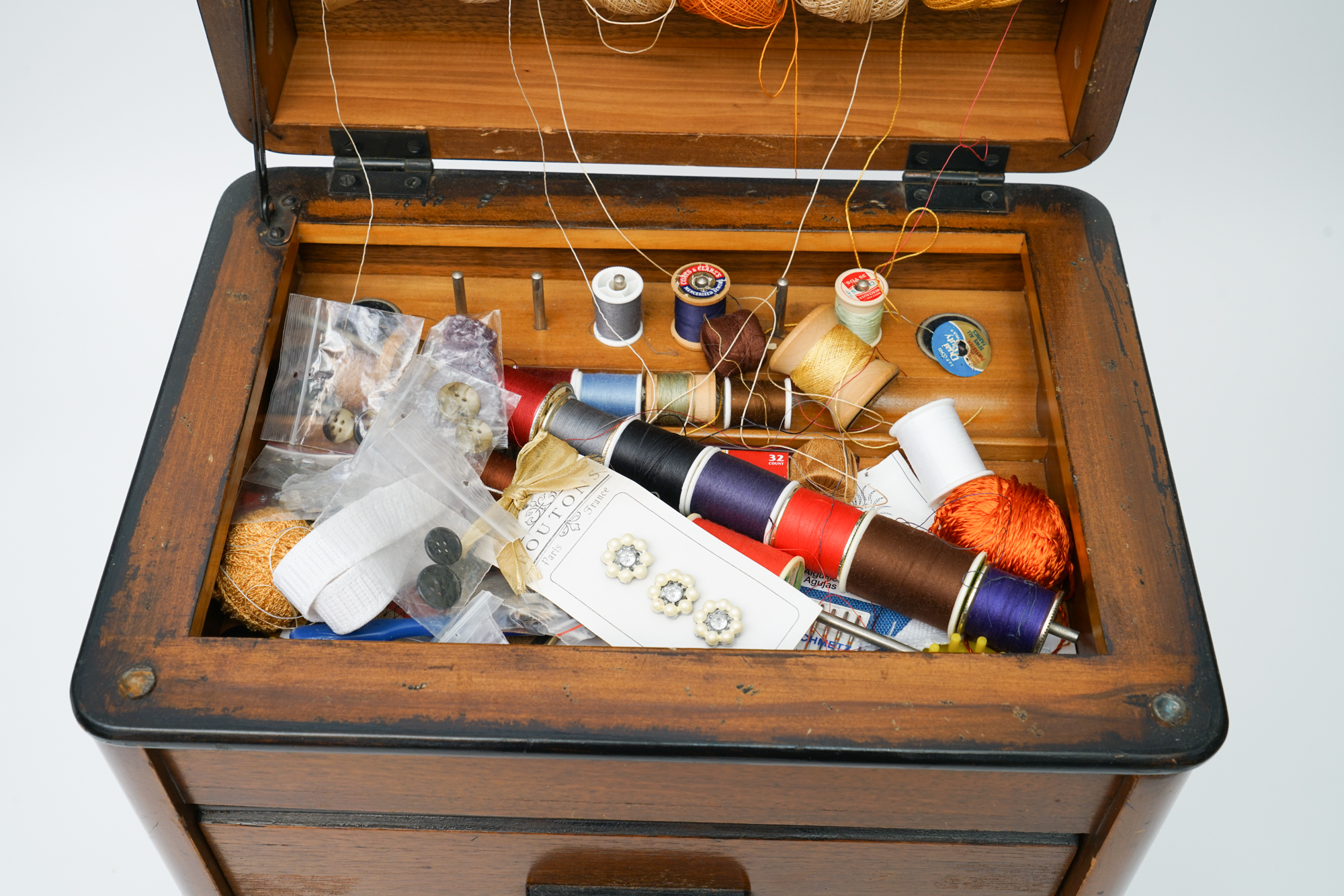 Art Deco Wood Sewing Table