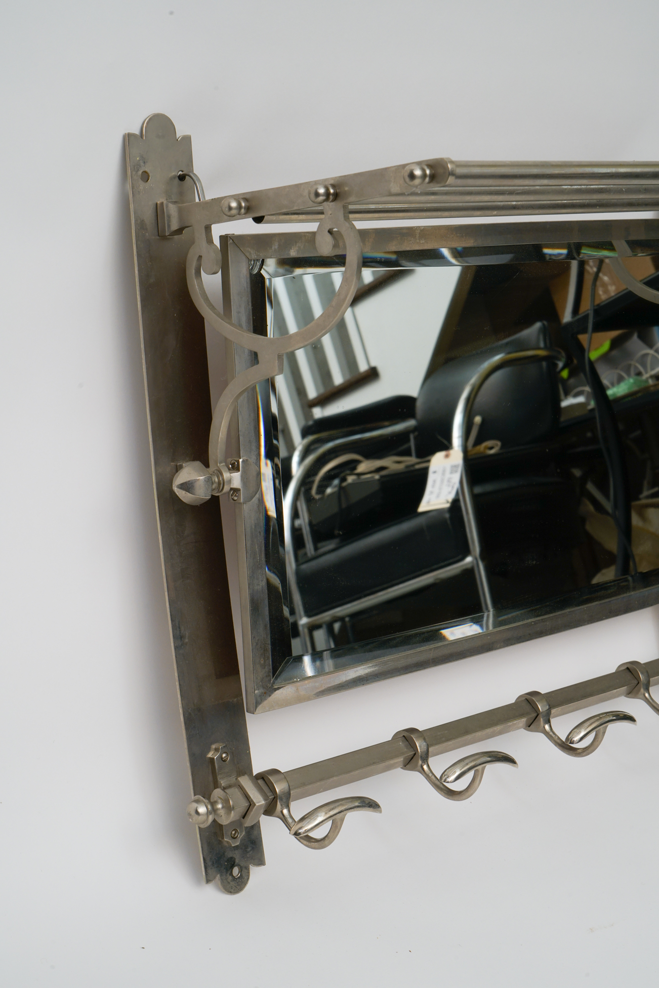 **REWORK**Vintage Nickeled Metal Train Luggage Rack