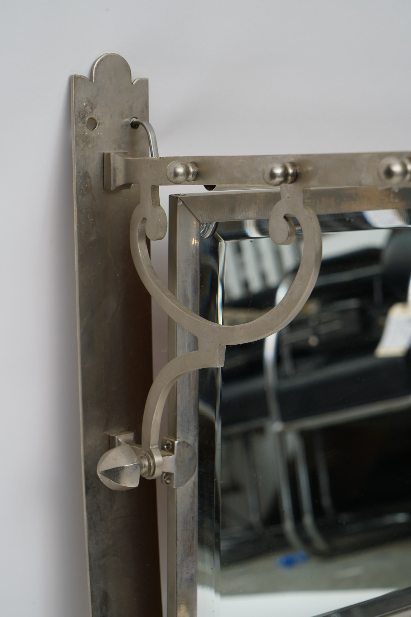 **REWORK**Vintage Nickeled Metal Train Luggage Rack