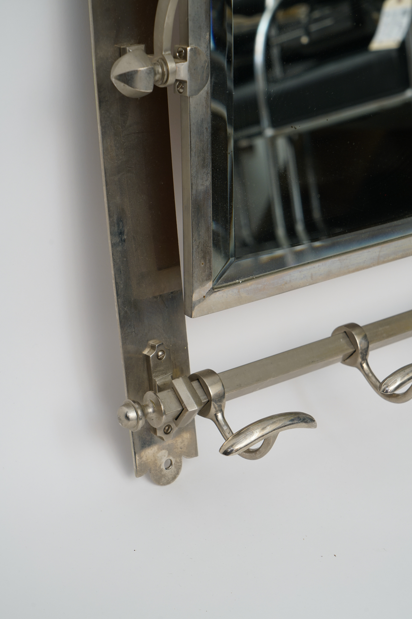 **REWORK**Vintage Nickeled Metal Train Luggage Rack