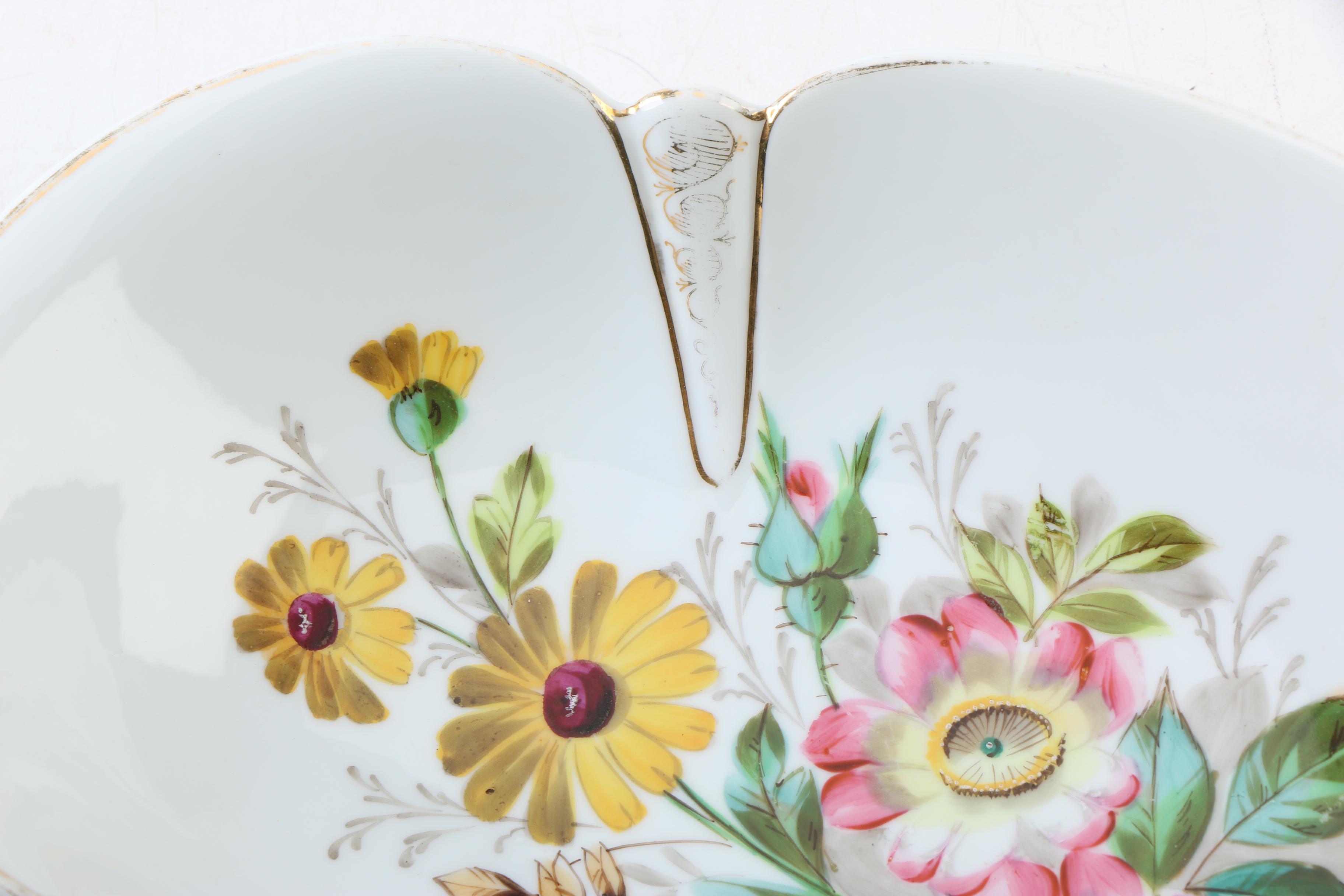 Antique Hand-painted Porcelain Serveware Including Carl Tielsch