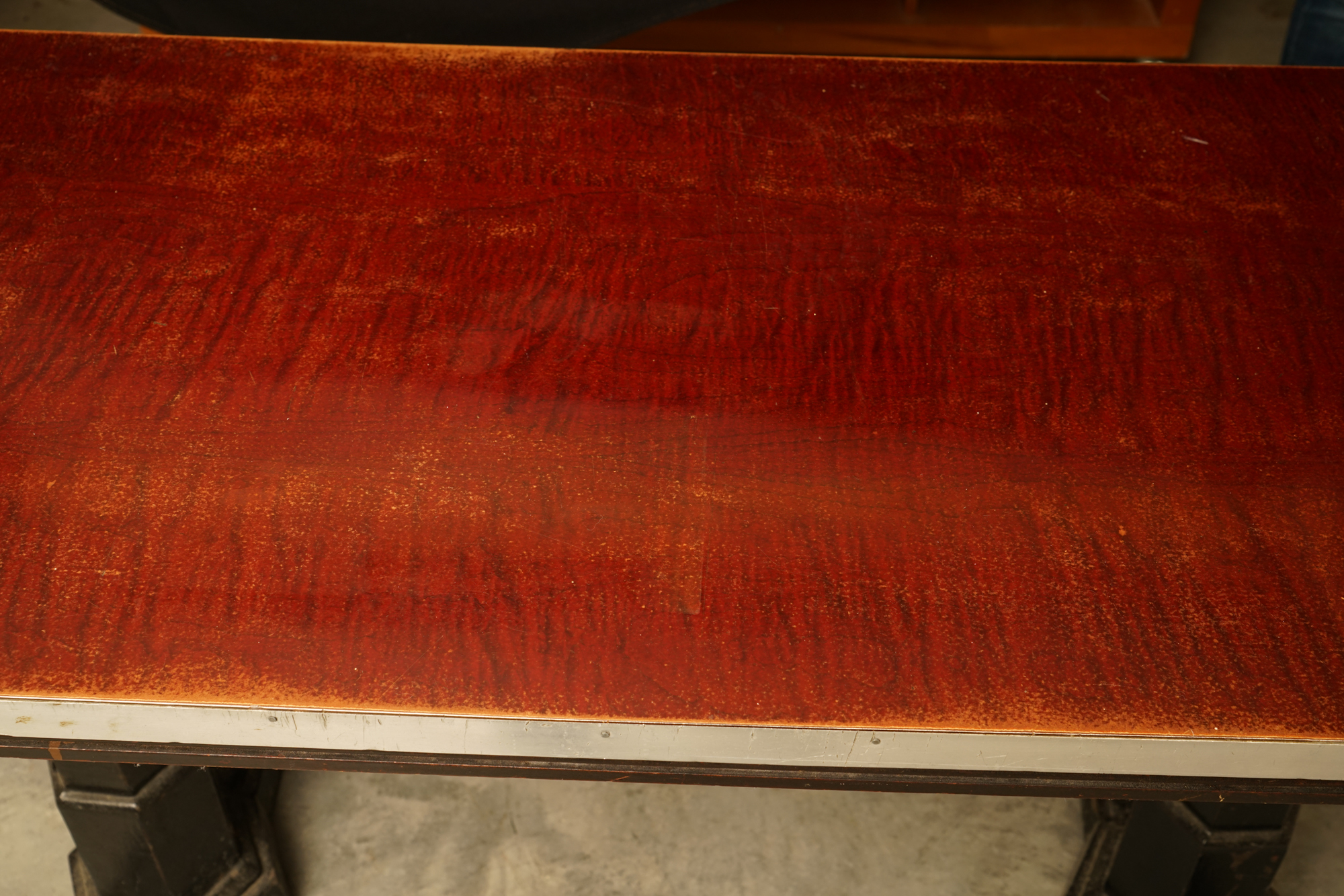 Art Deco Console Table with Cast Iron Base