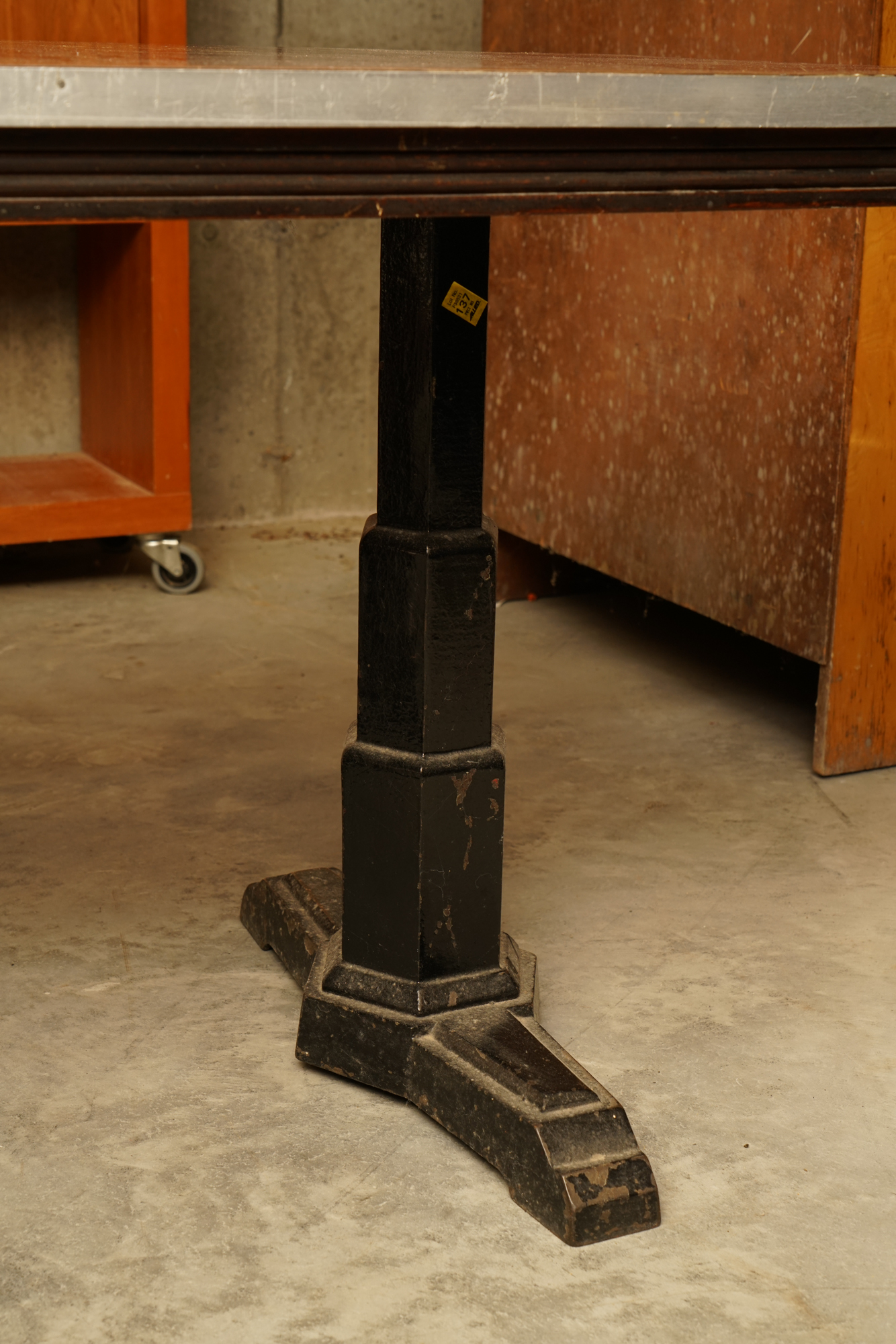 Art Deco Console Table with Cast Iron Base