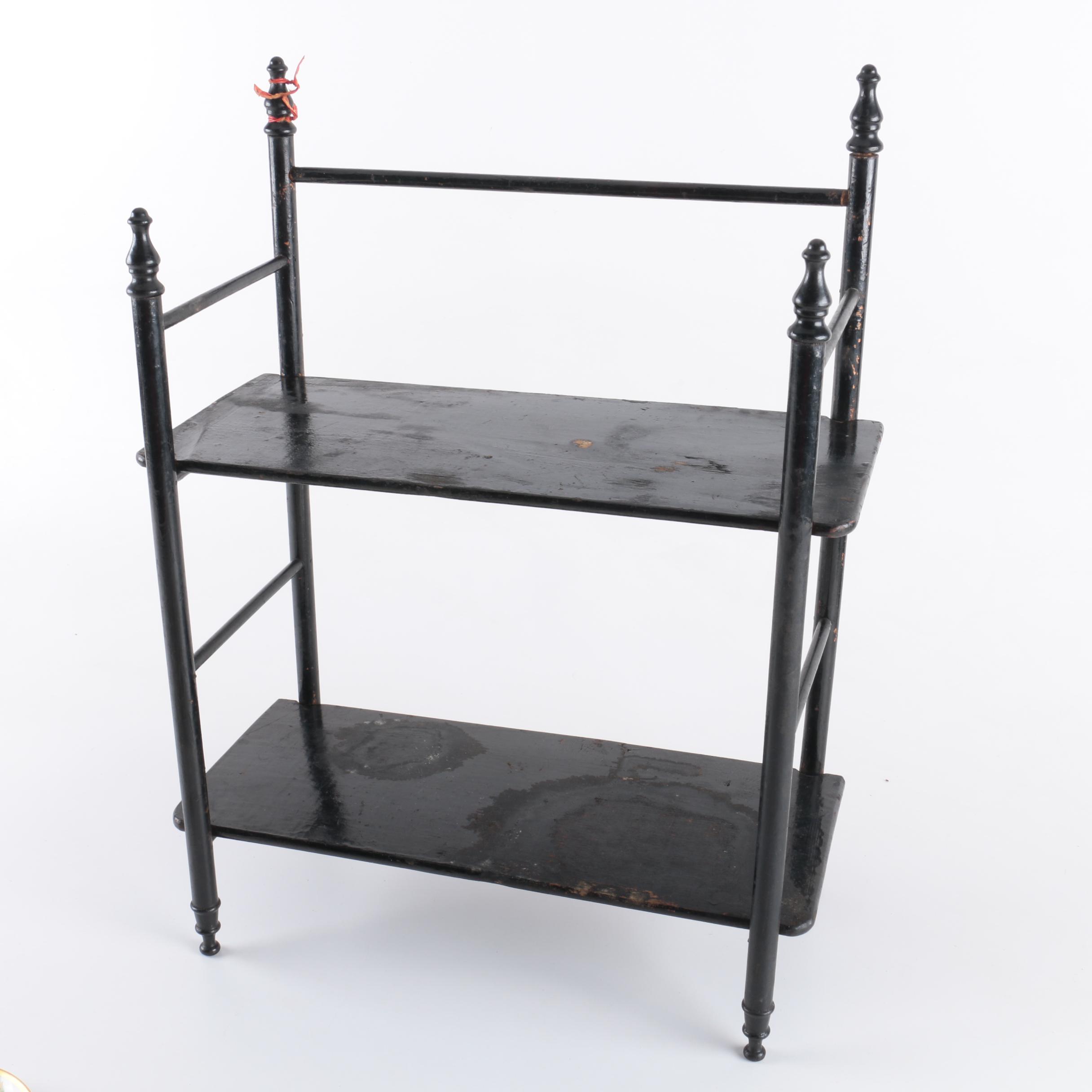 Vintage Hutschenreuther Demitasse Cups and Saucers with Display Shelf