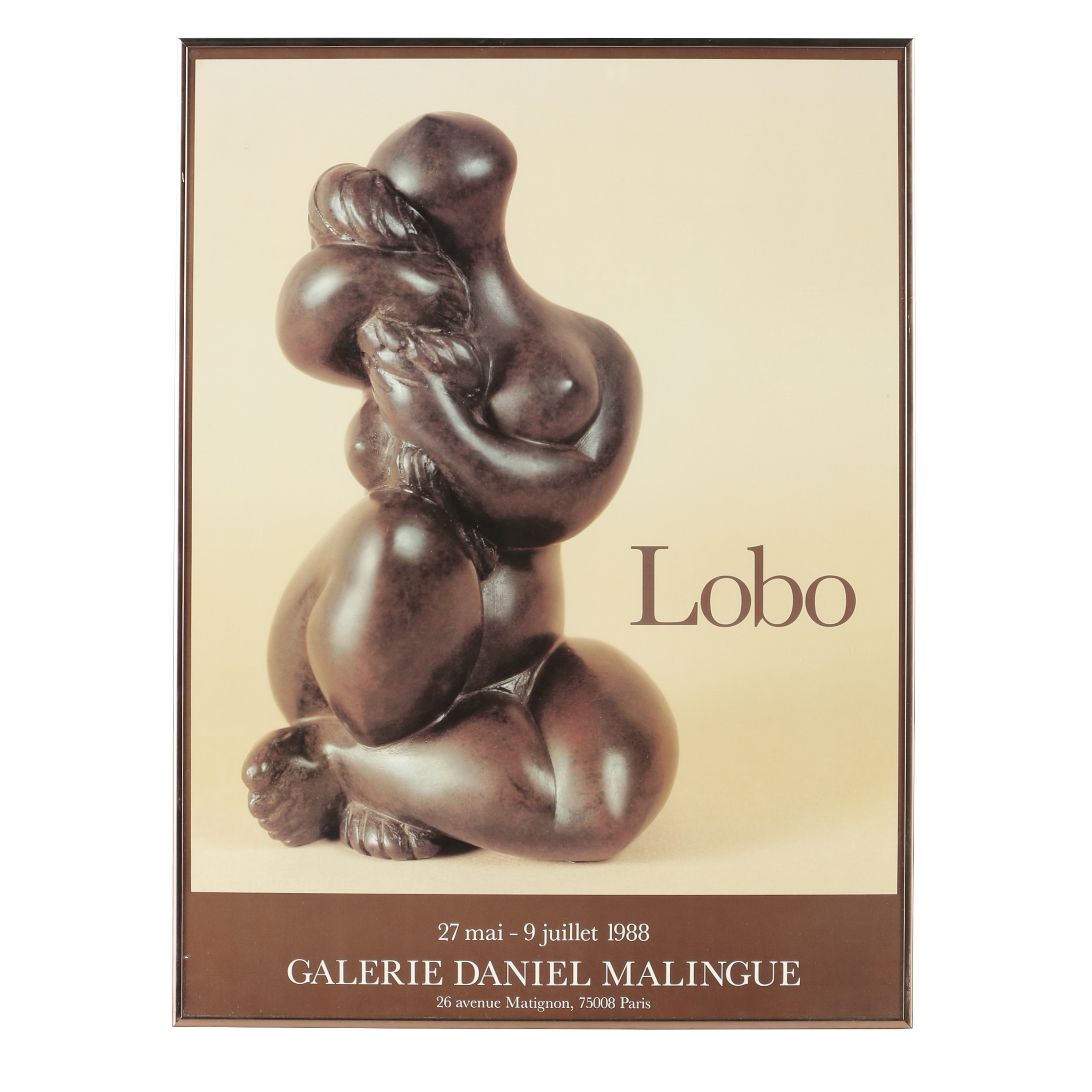 Galerie Daniel Malingue 1988 Exhibition Poster "Lobo"