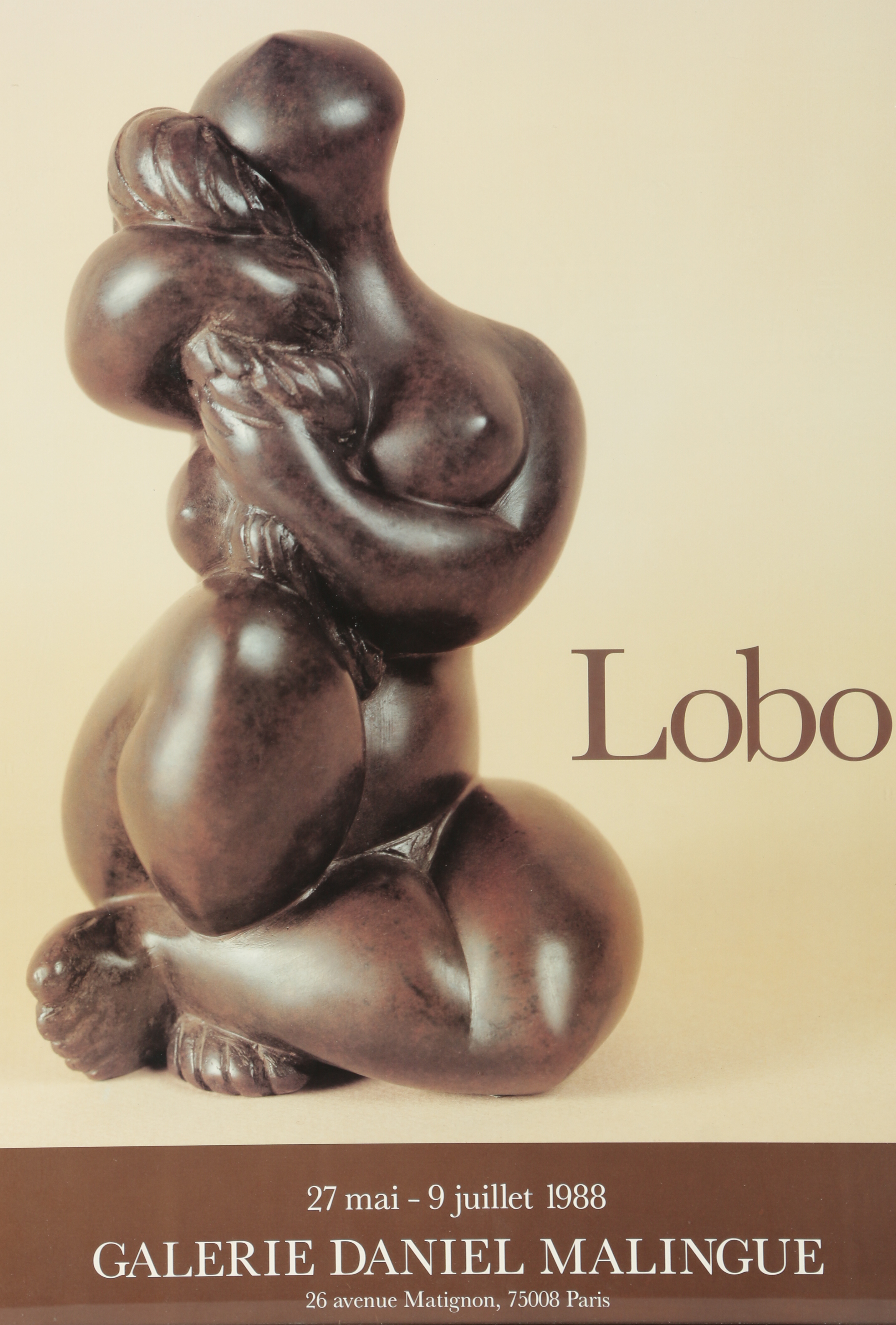 Galerie Daniel Malingue 1988 Exhibition Poster "Lobo"