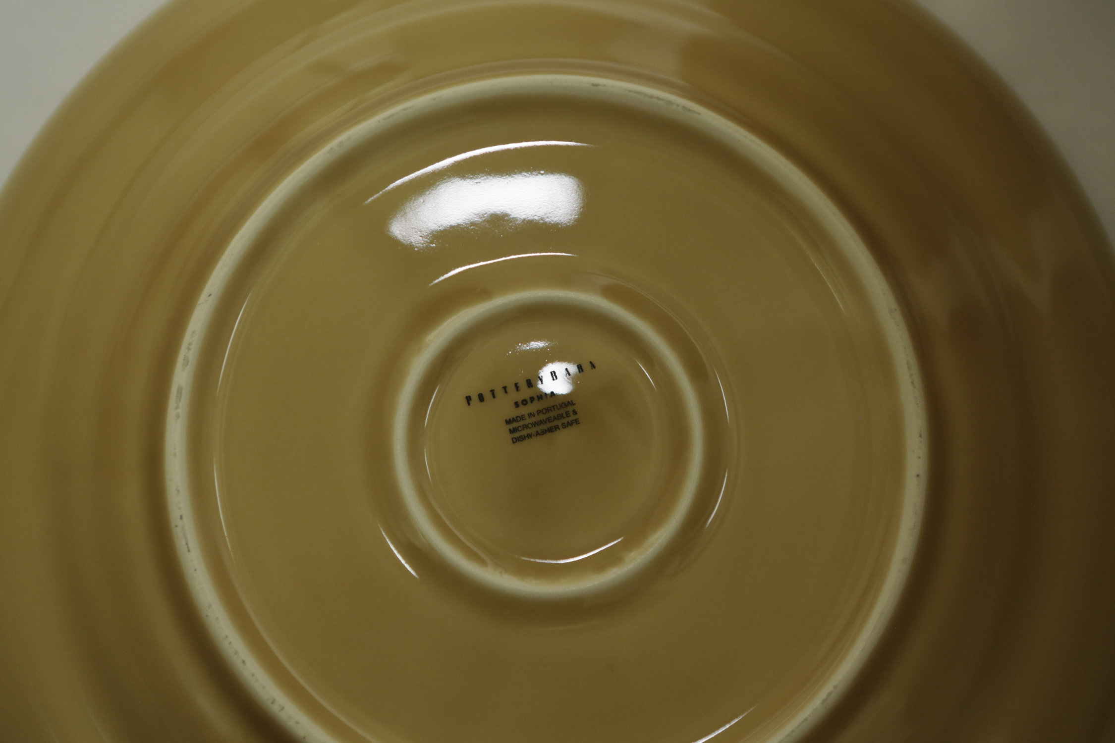 Pottery Barn "Sophia" Yellow Stoneware Plates, Bowls and Mugs