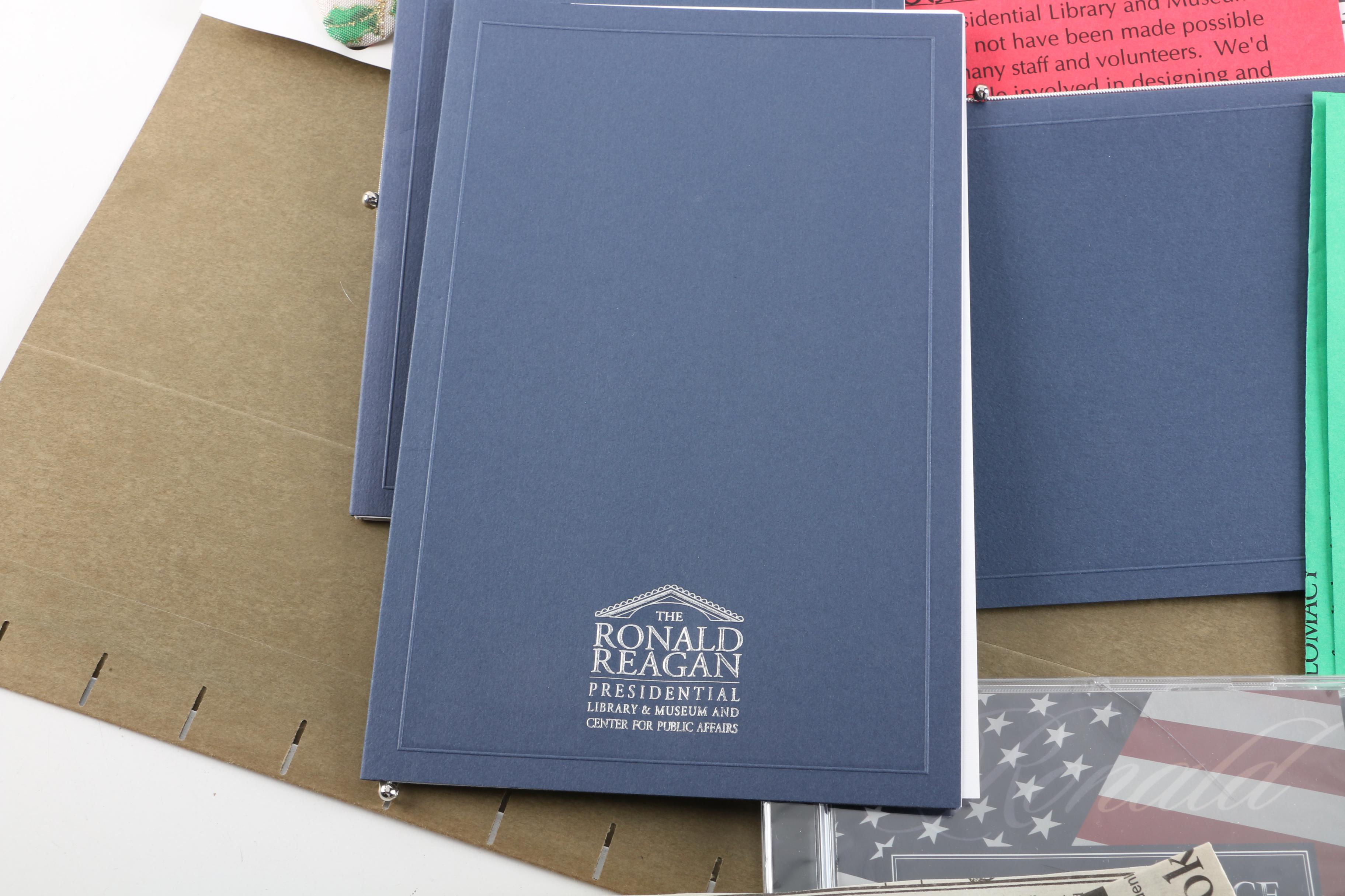 Ronald Reagan Memorabilia Including Music CD and First Day Of Issue Cover