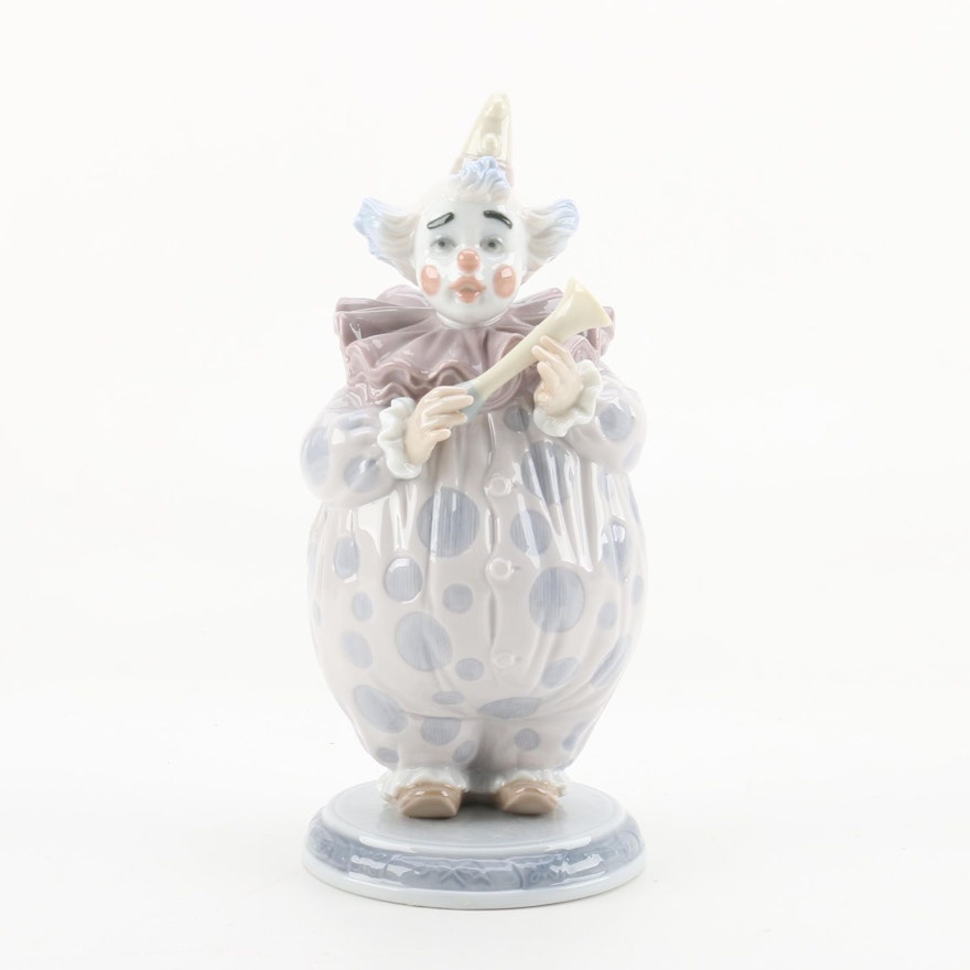 Lladro "The Show Begins" Porcelain Clown Figurine