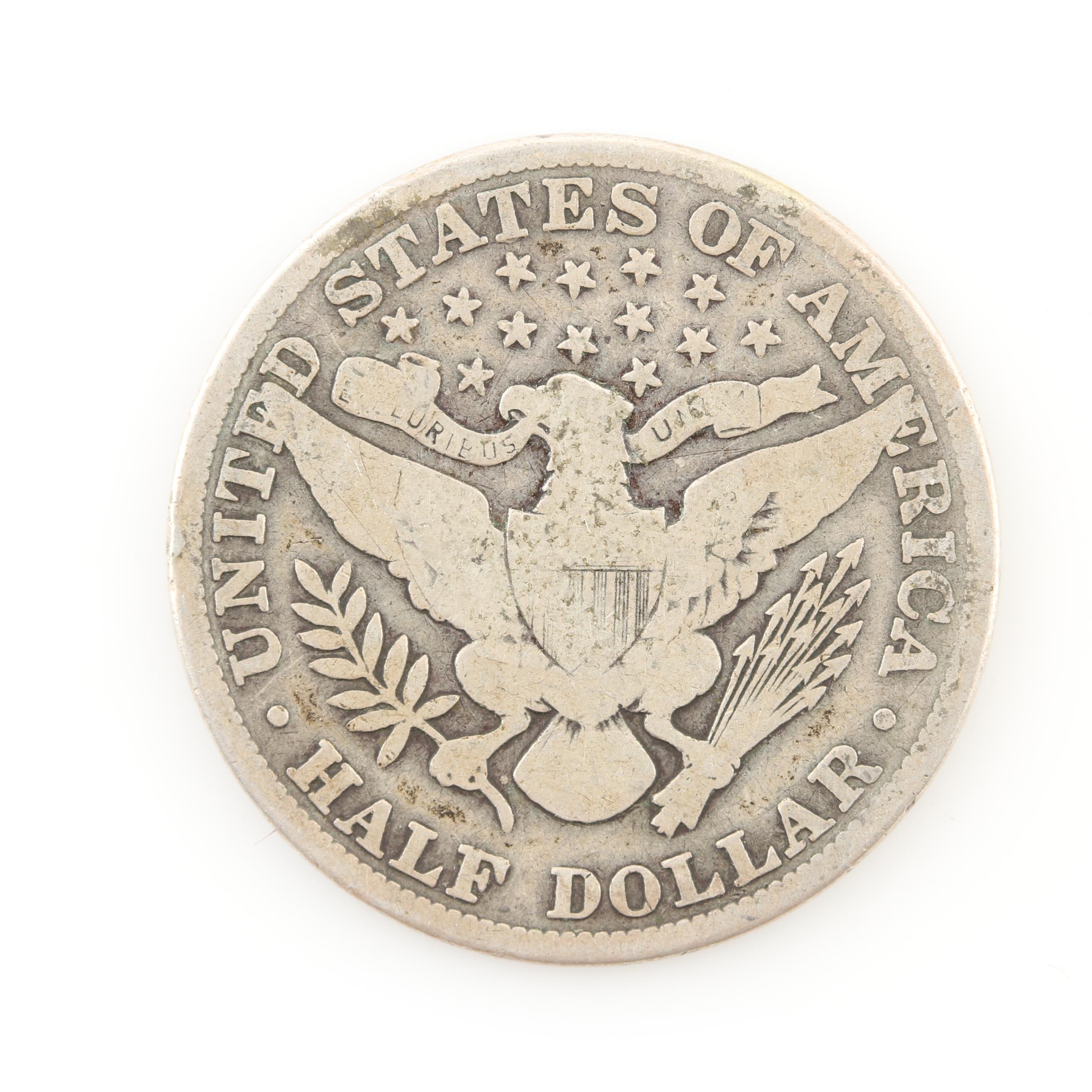 Group of Antique Barber Silver Coins and Walking Liberty Silver Half Dollars