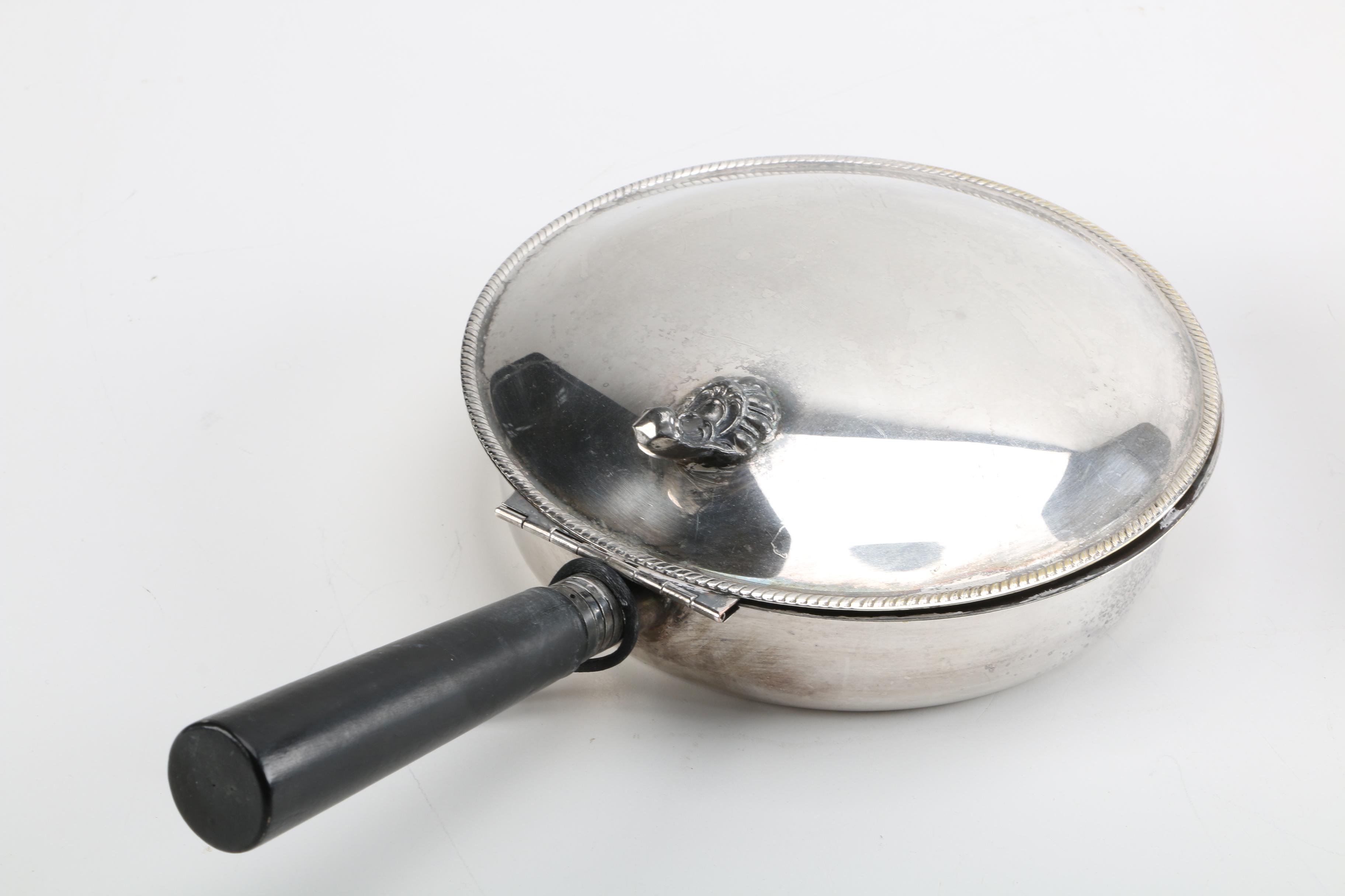 Godinger Silver Plate Crumb Catcher with Brush and Other Silent Butlers