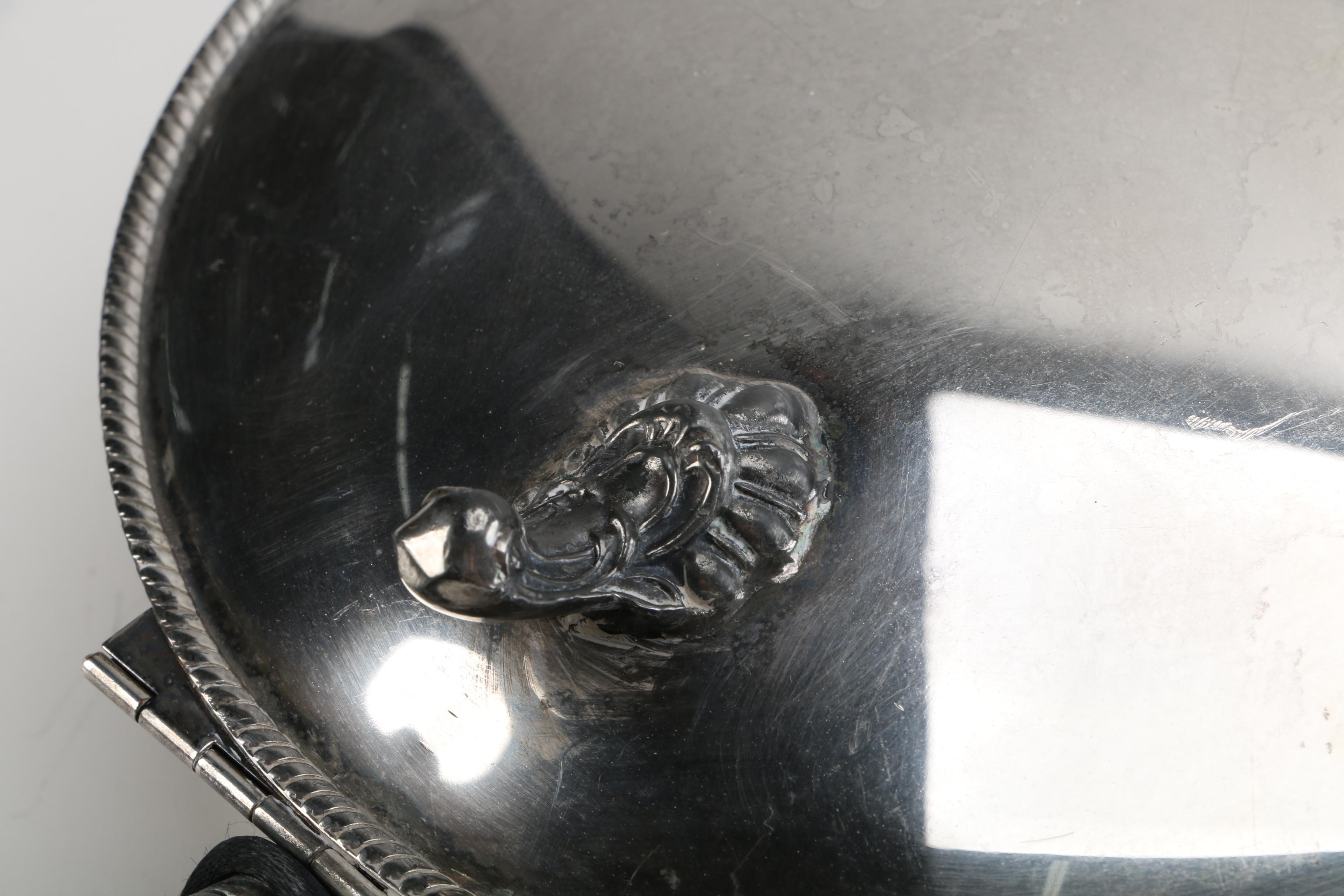 Godinger Silver Plate Crumb Catcher with Brush and Other Silent Butlers