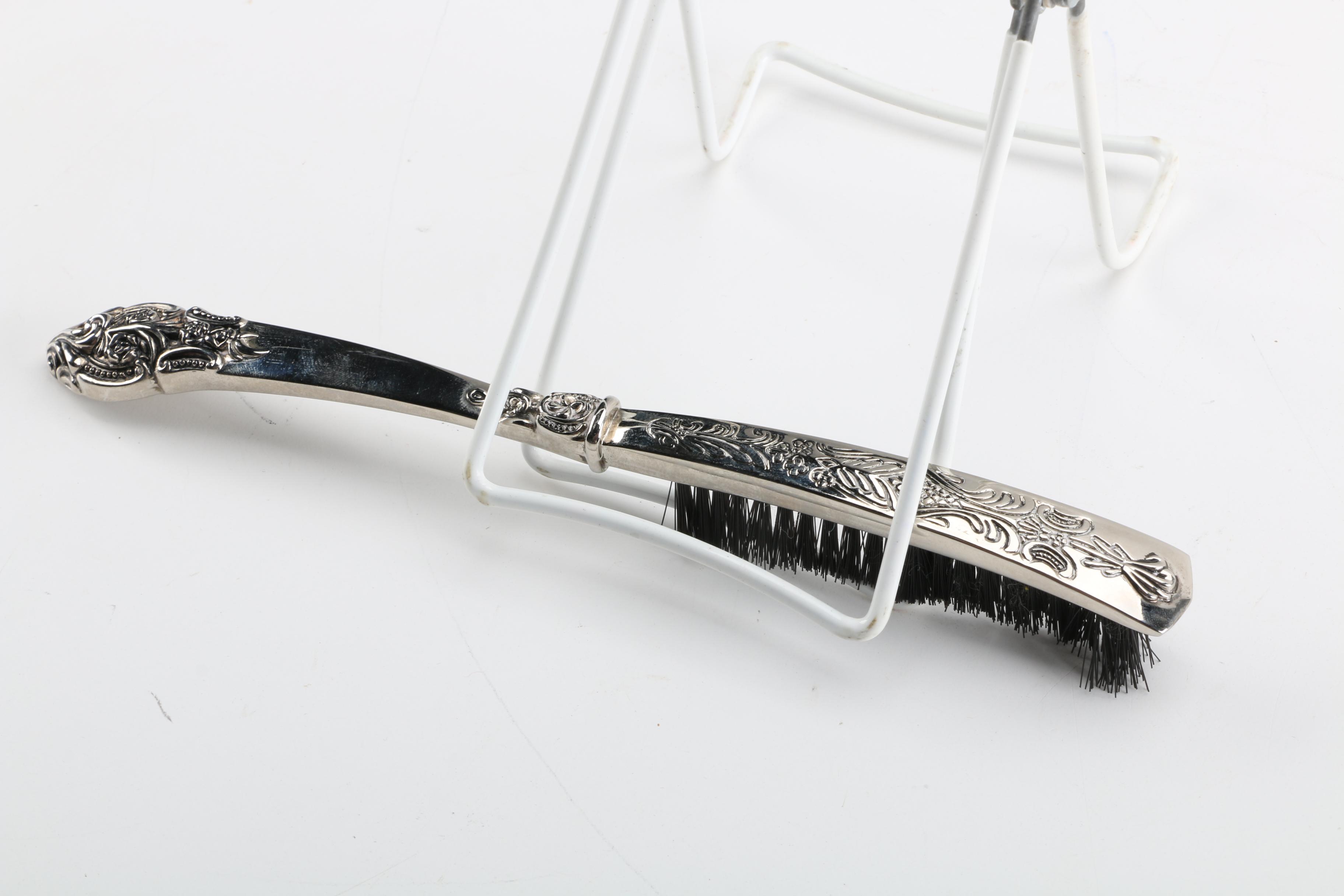 Godinger Silver Plate Crumb Catcher with Brush and Other Silent Butlers