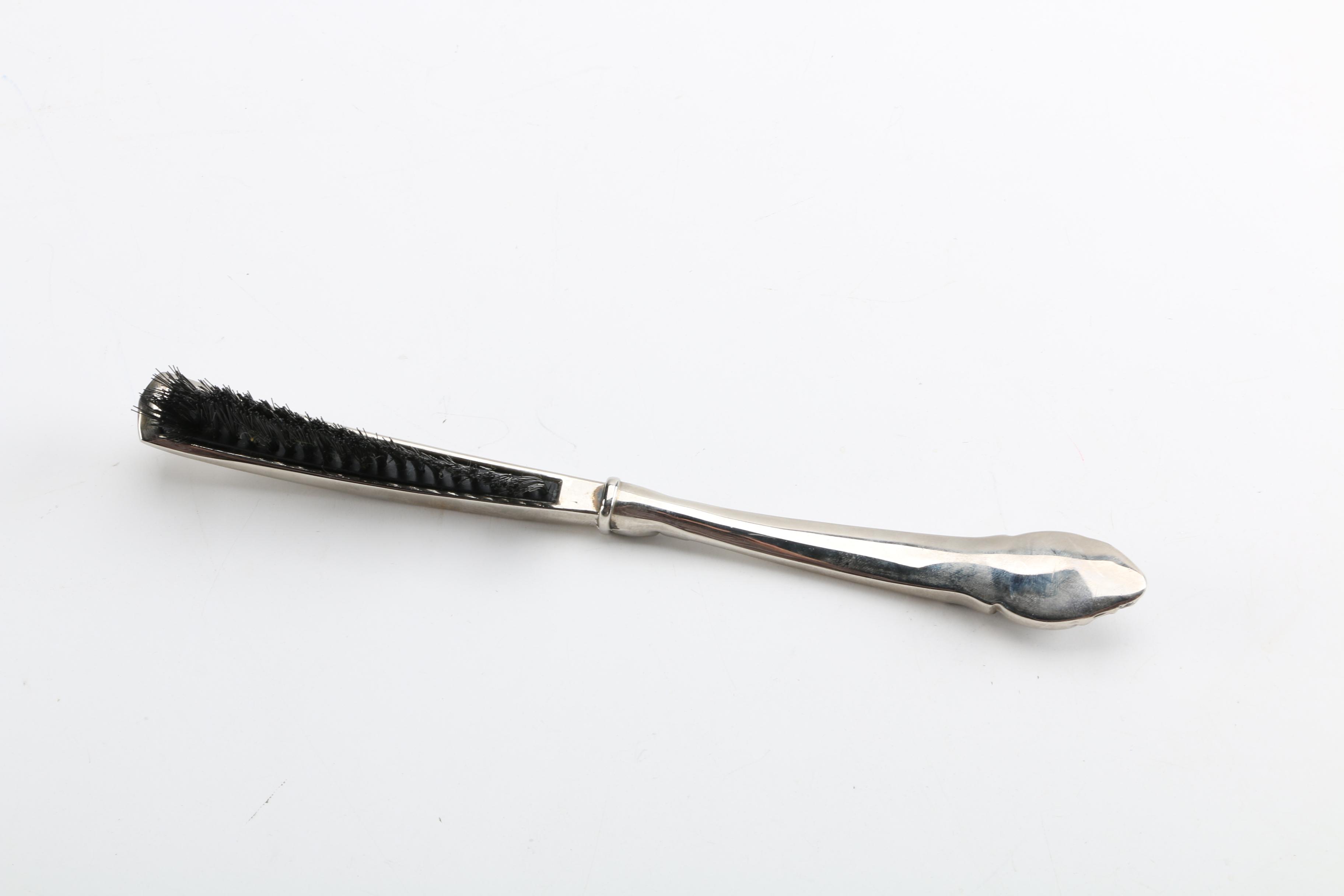 Godinger Silver Plate Crumb Catcher with Brush and Other Silent Butlers