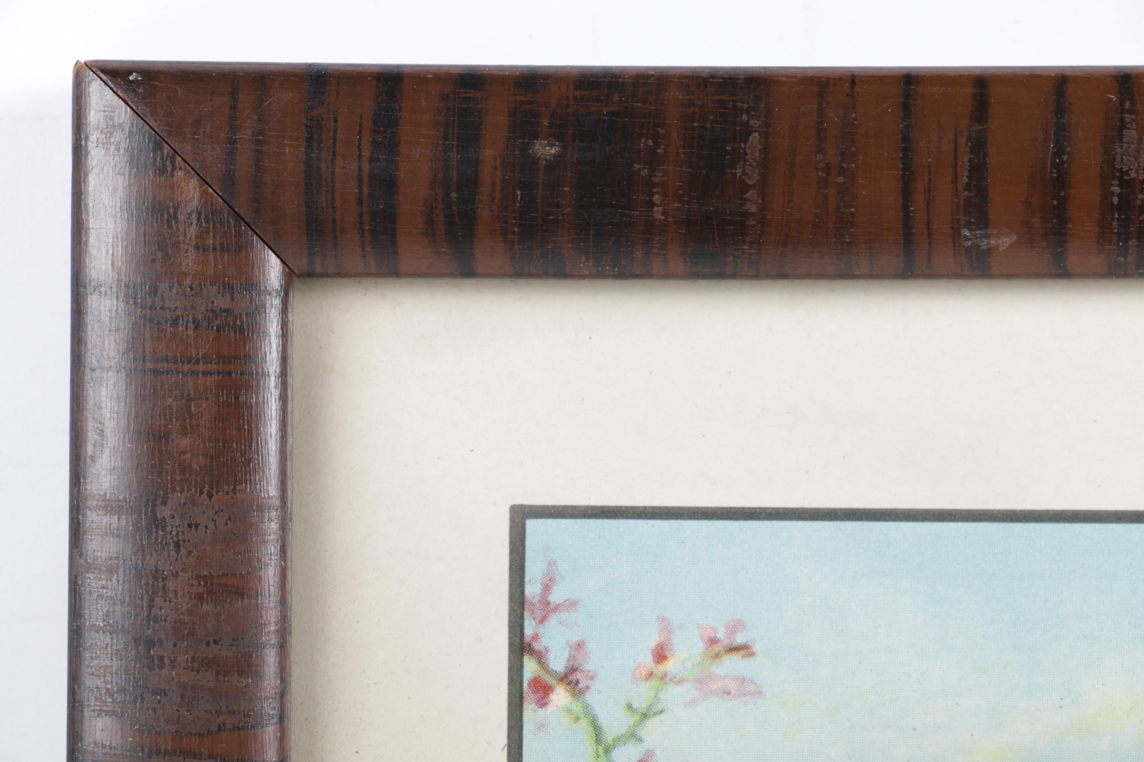 Offset Lithographs on Paper of a Garden and "Ruth and Naomi"