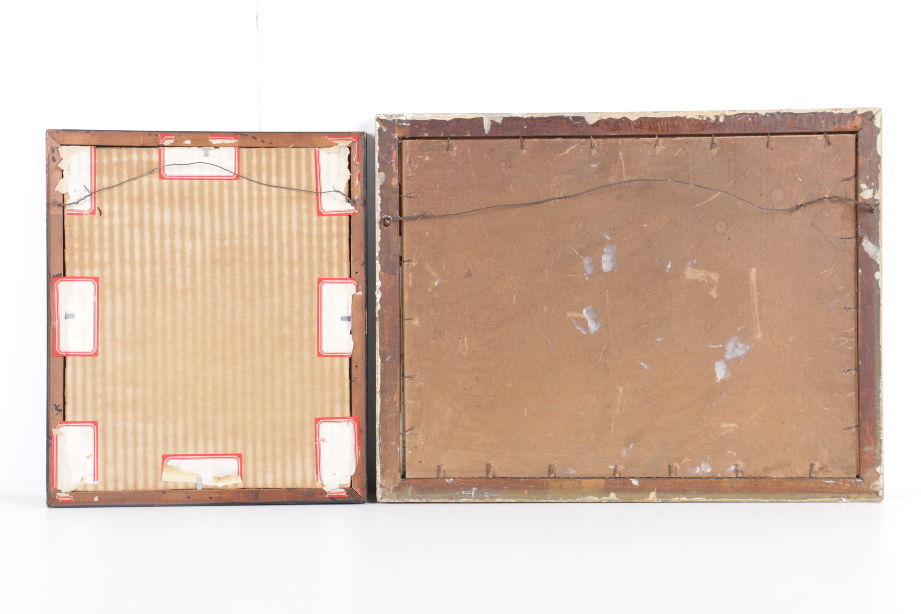 Offset Lithographs on Paper of a Garden and "Ruth and Naomi"