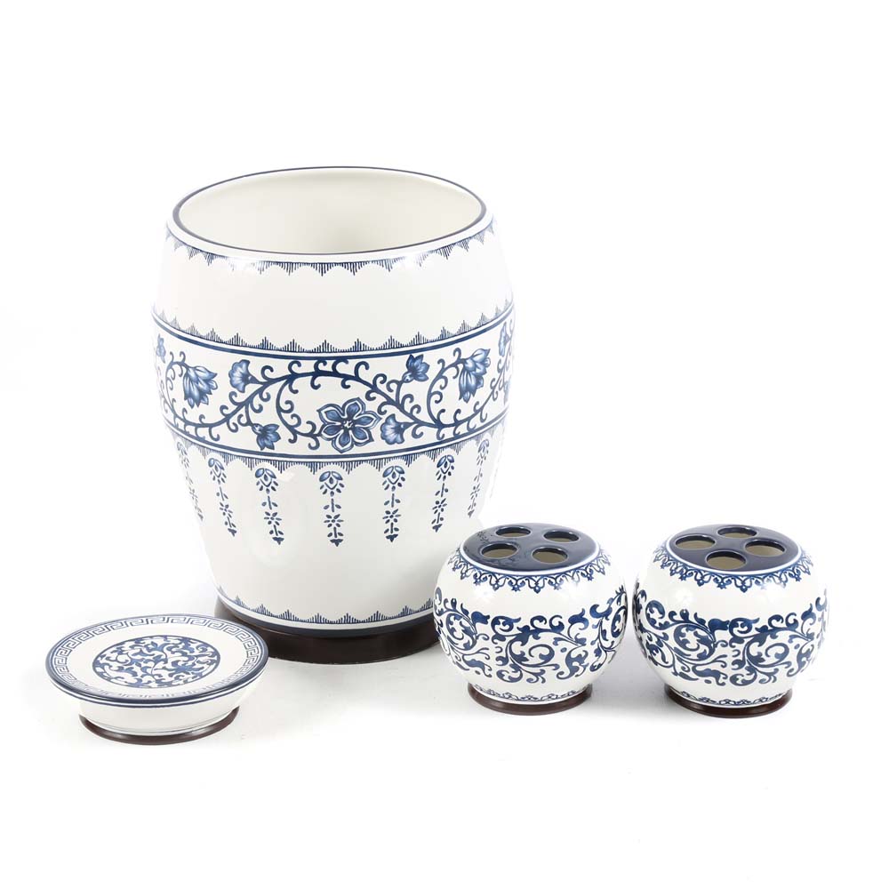 Ceramic Bathroom Set Featuring The Bombay Company