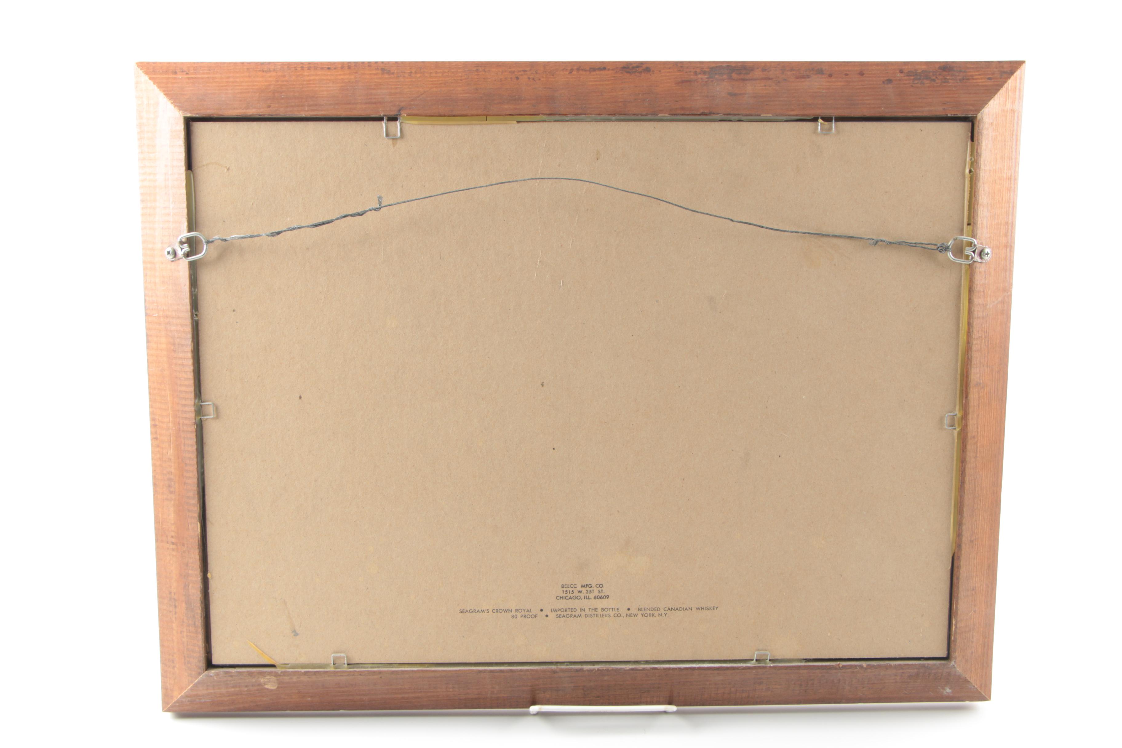 Framed Crown Royal Sign