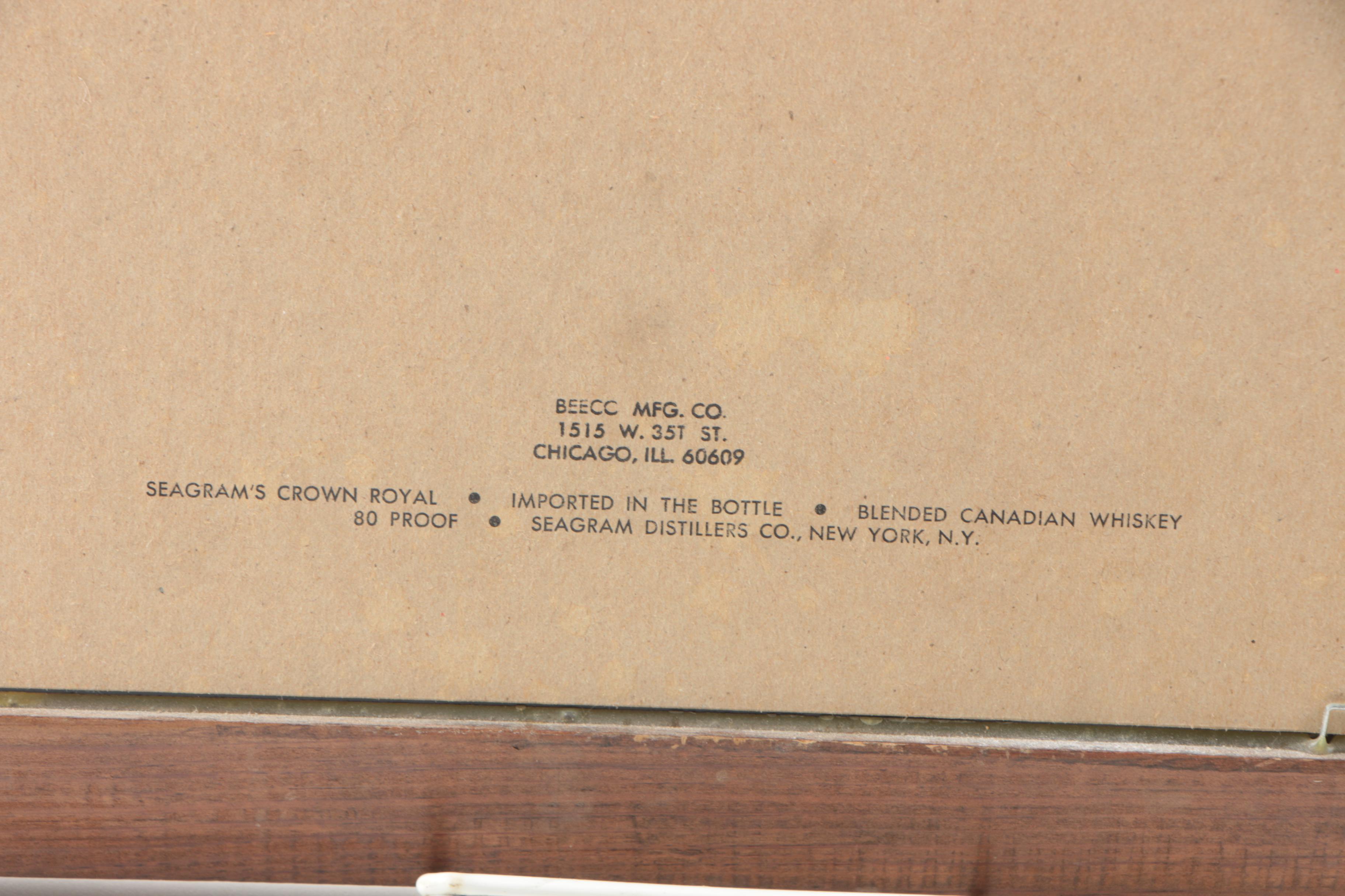 Framed Crown Royal Sign