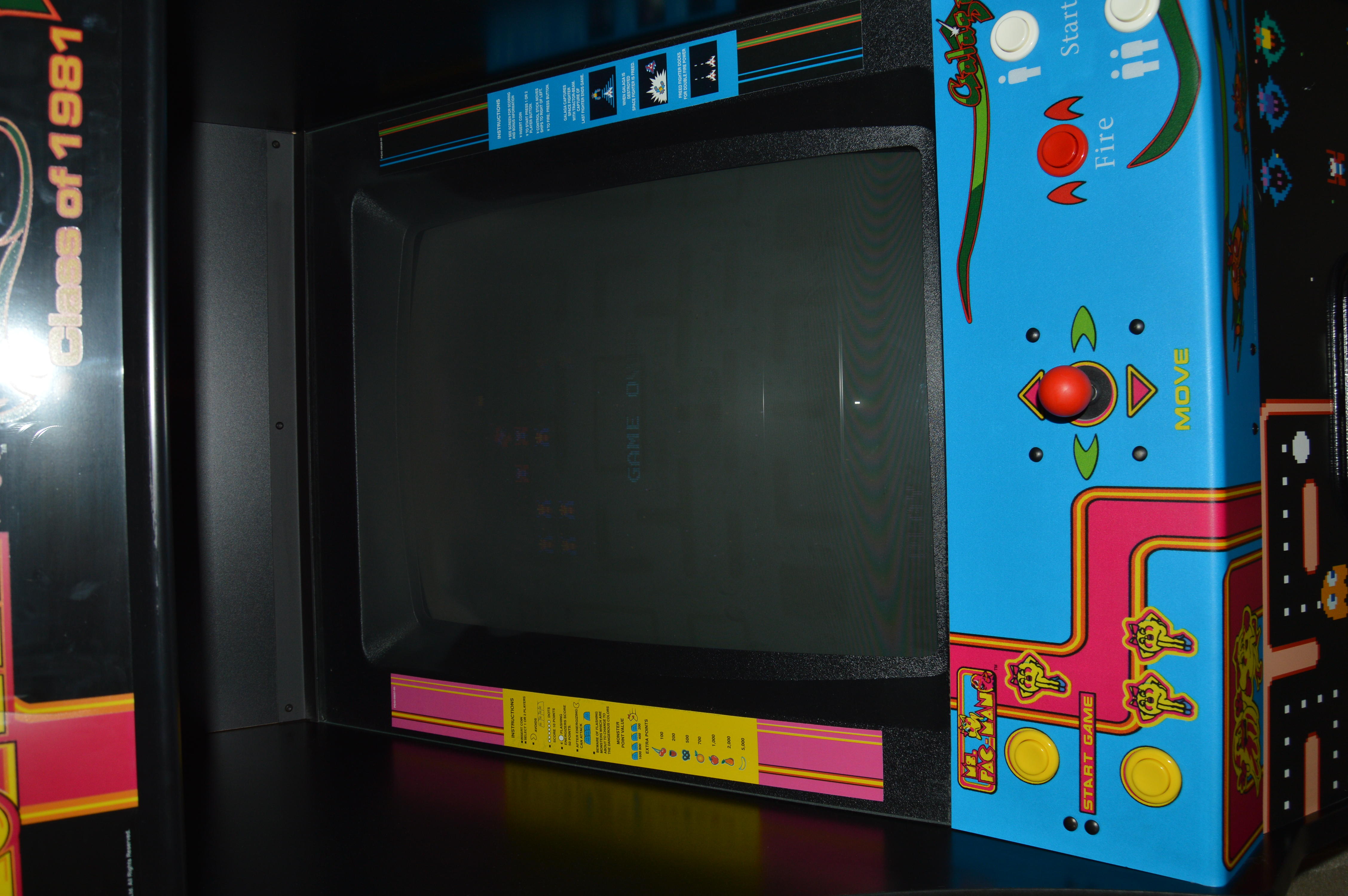 Modern Age Namco 'Ms. Pac-Man" and "Galaga" Arcade Cabinet