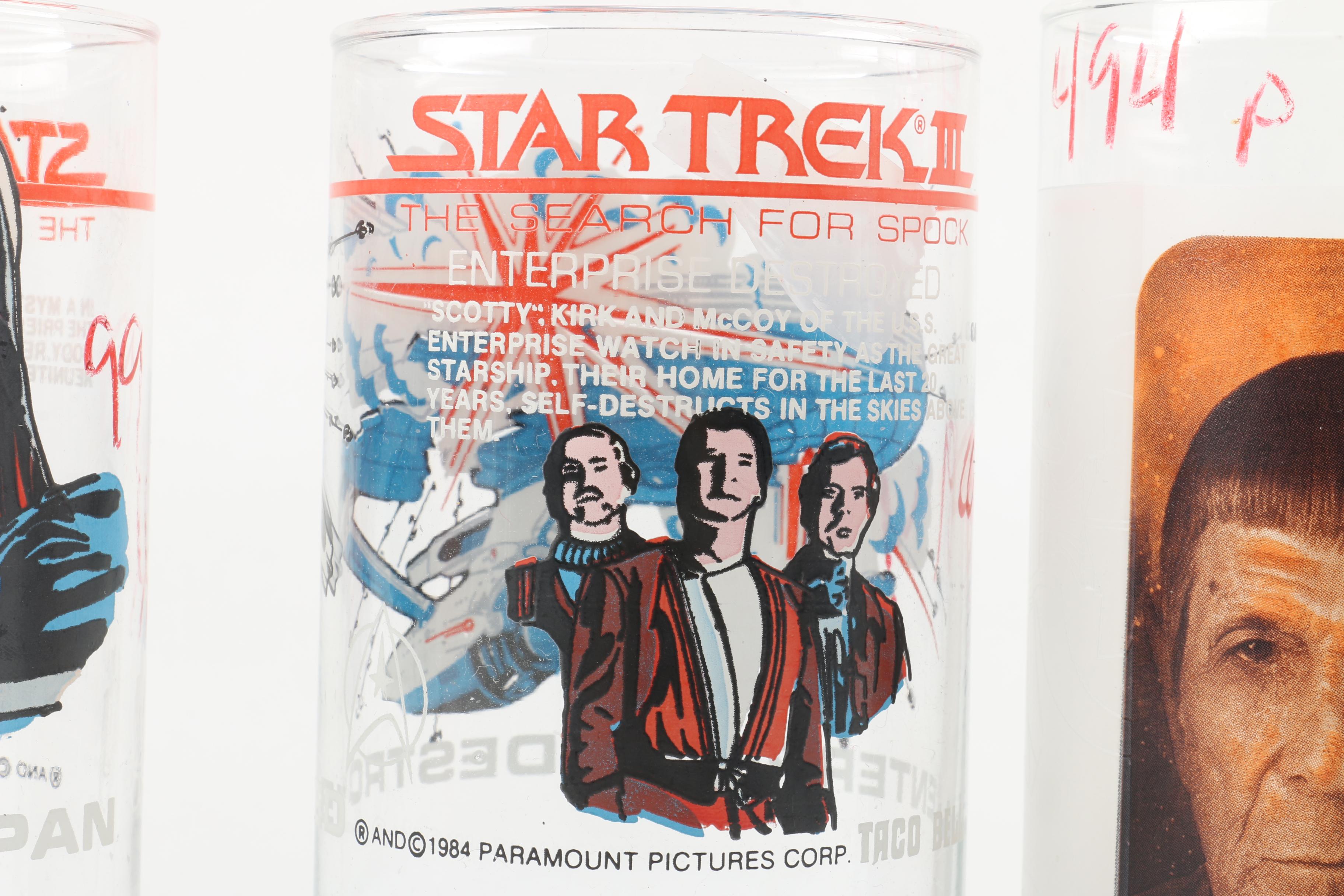 Star Trek III Glass Tumblers