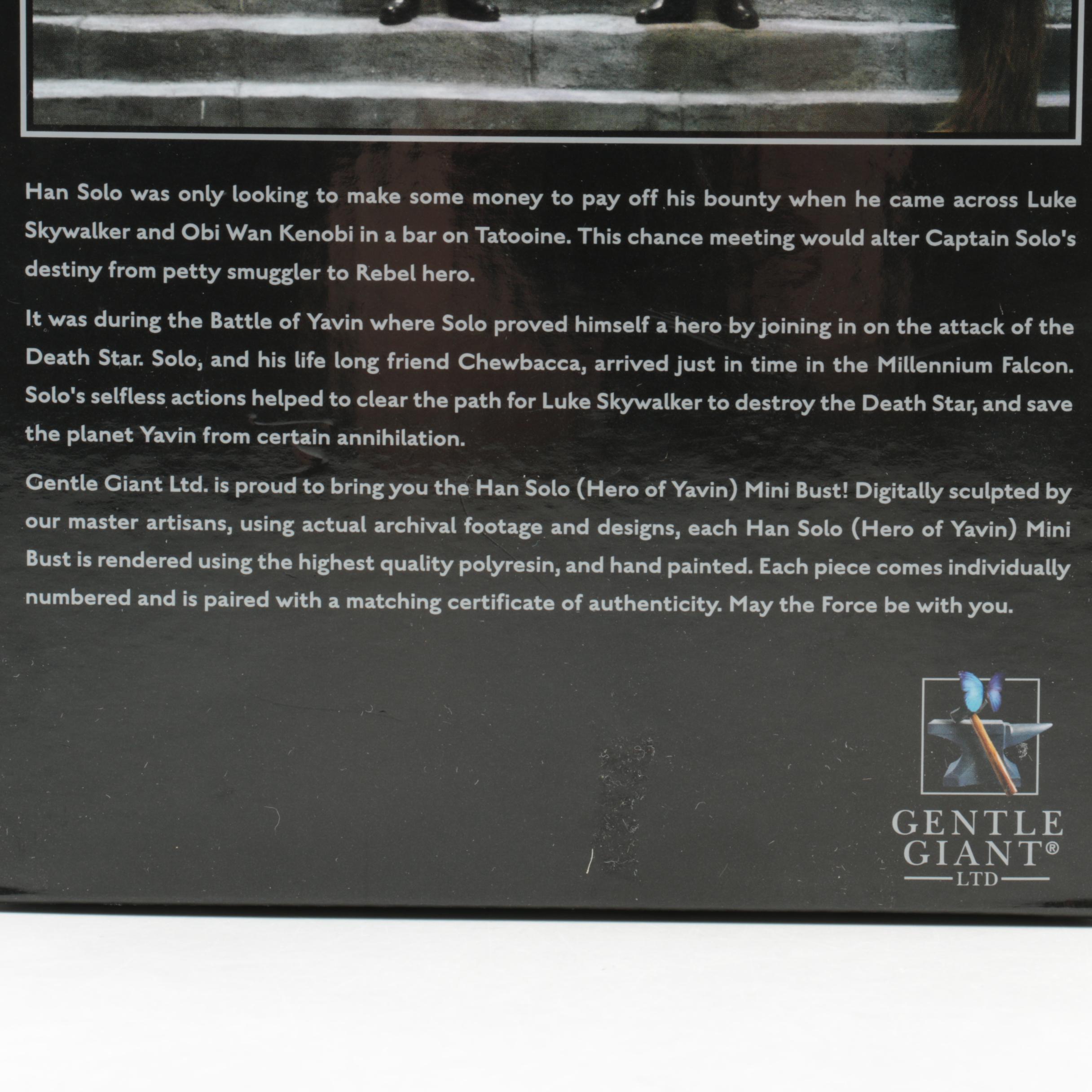 LucasFilm Star Wars "Han Solo, Hero of Yavin" Collectible Mini Bust