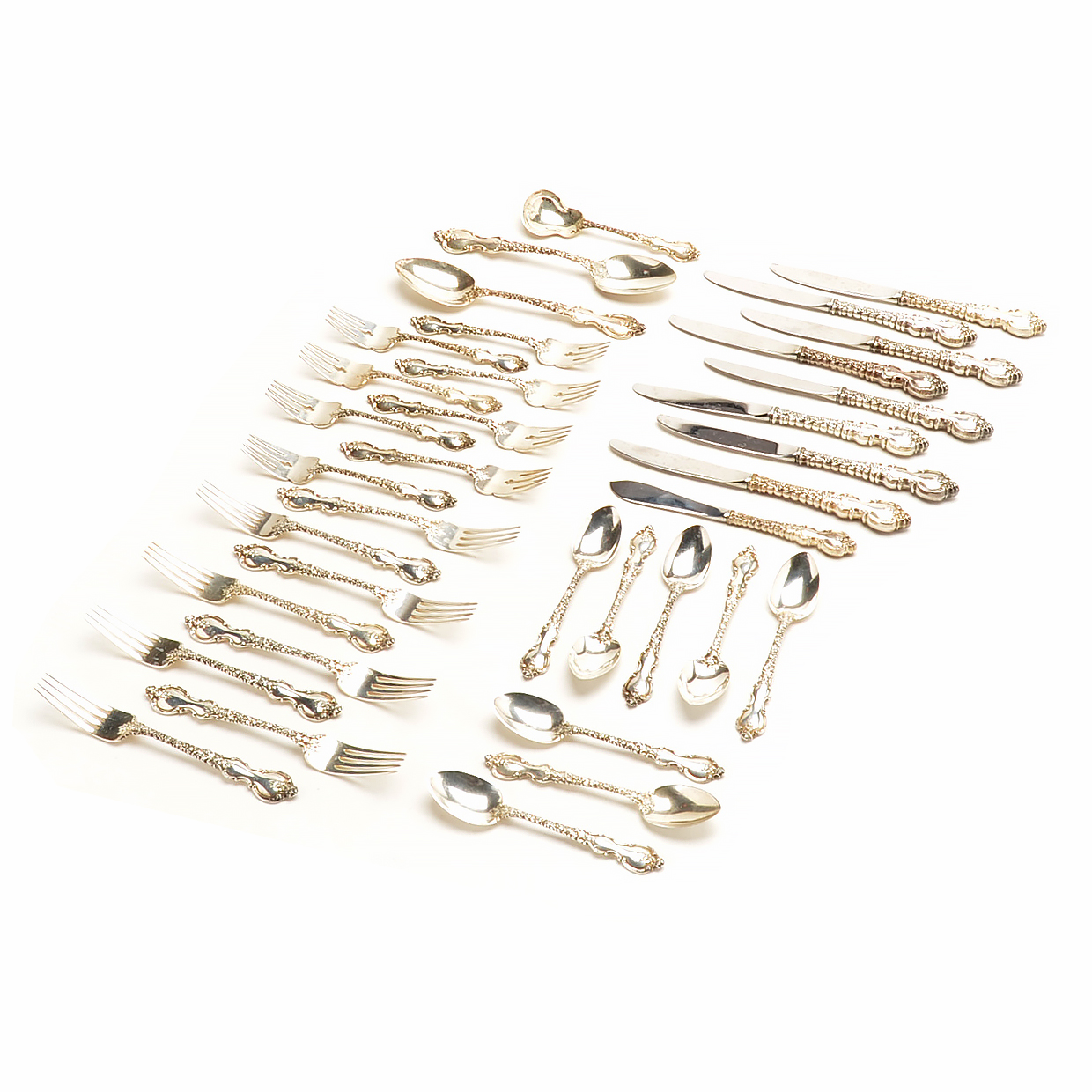 International Silver Co. Sterling Silver "Du Barry" Flatware