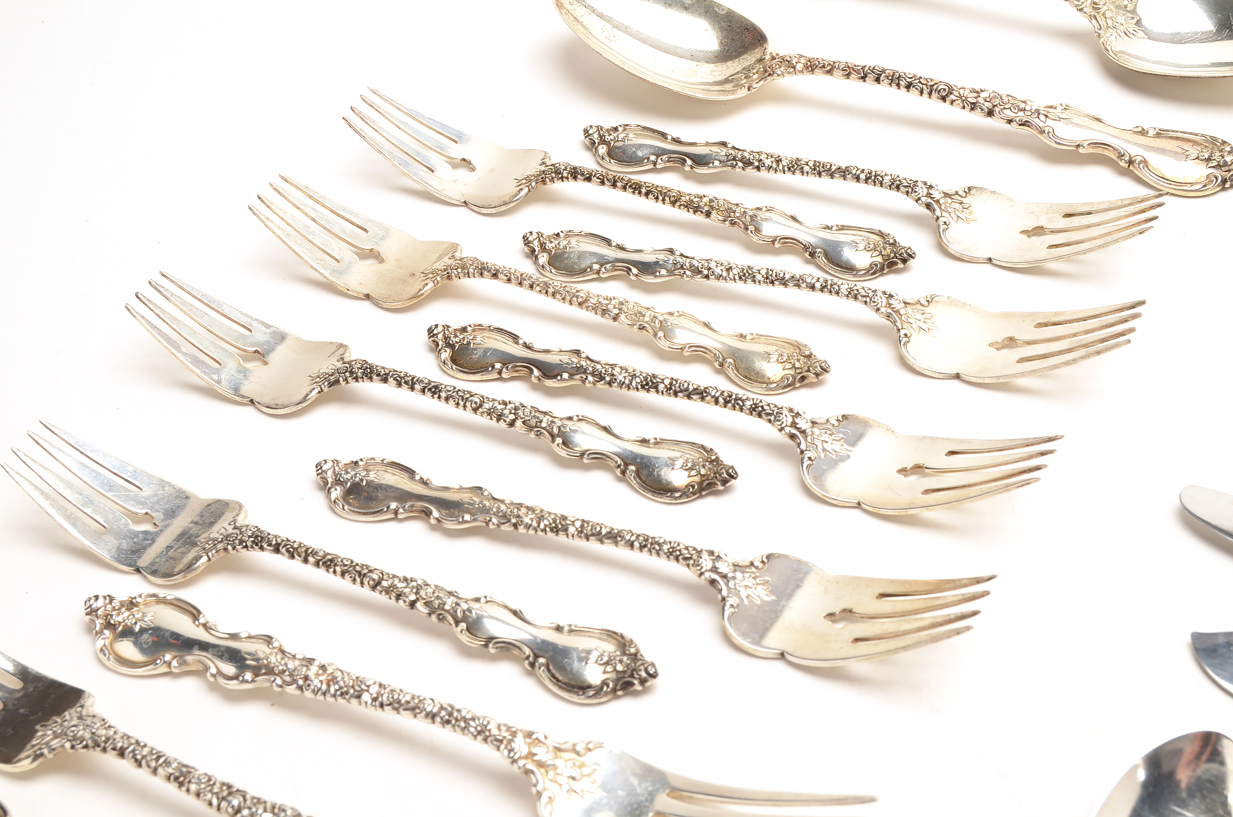 International Silver Co. Sterling Silver "Du Barry" Flatware