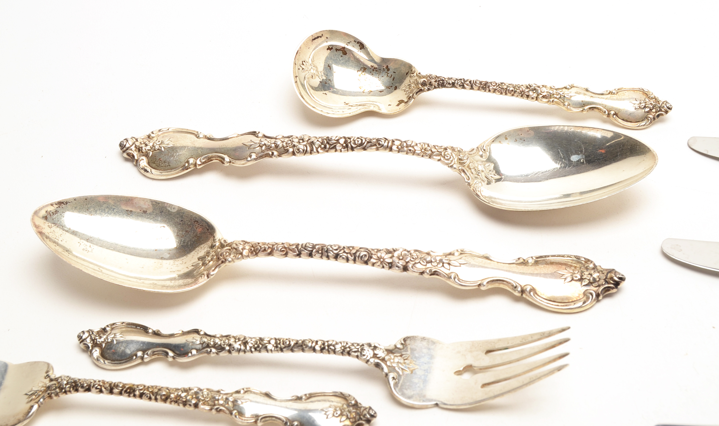 International Silver Co. Sterling Silver "Du Barry" Flatware