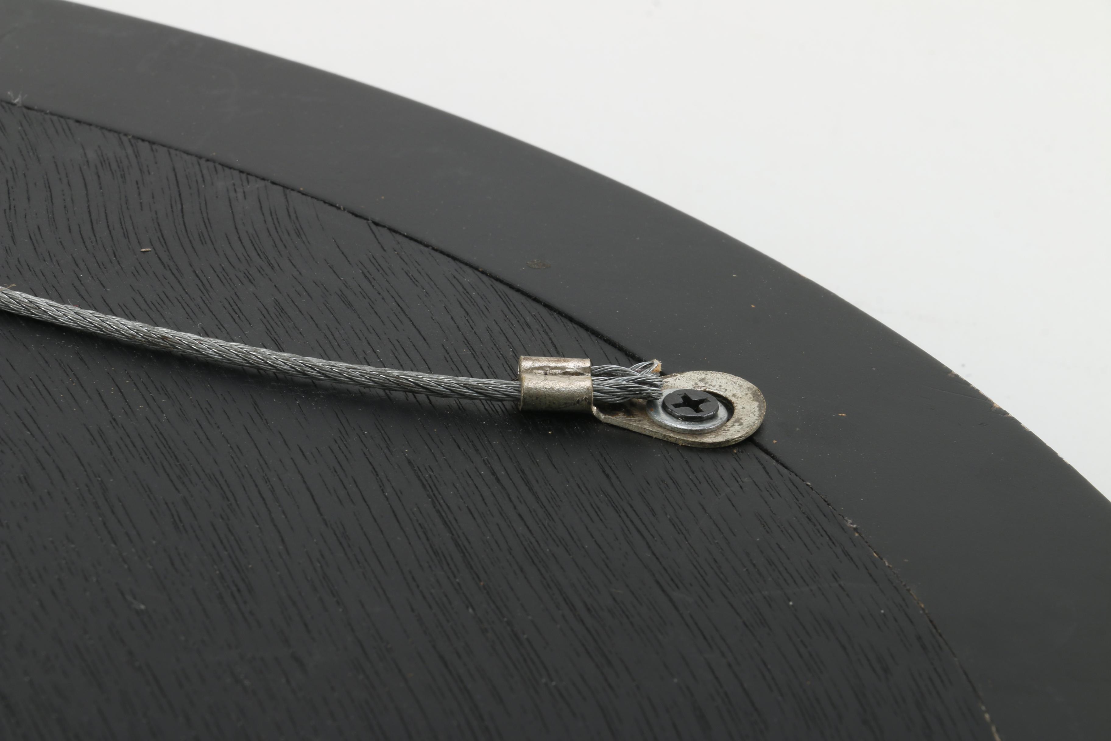 Round Wood Framed Wall Mirror