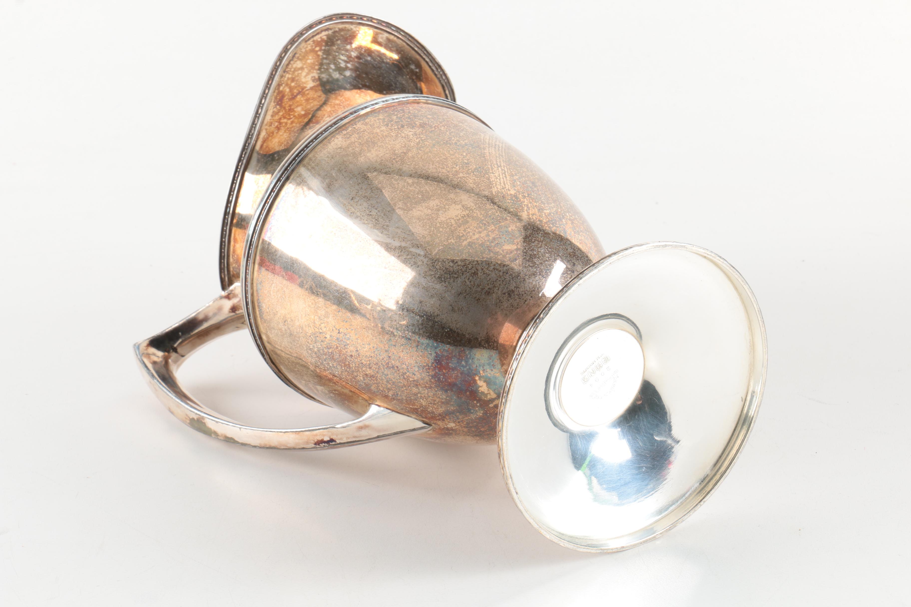 Derby Silver Plate Pitcher and Wallace Silver Plate Coffee Pot