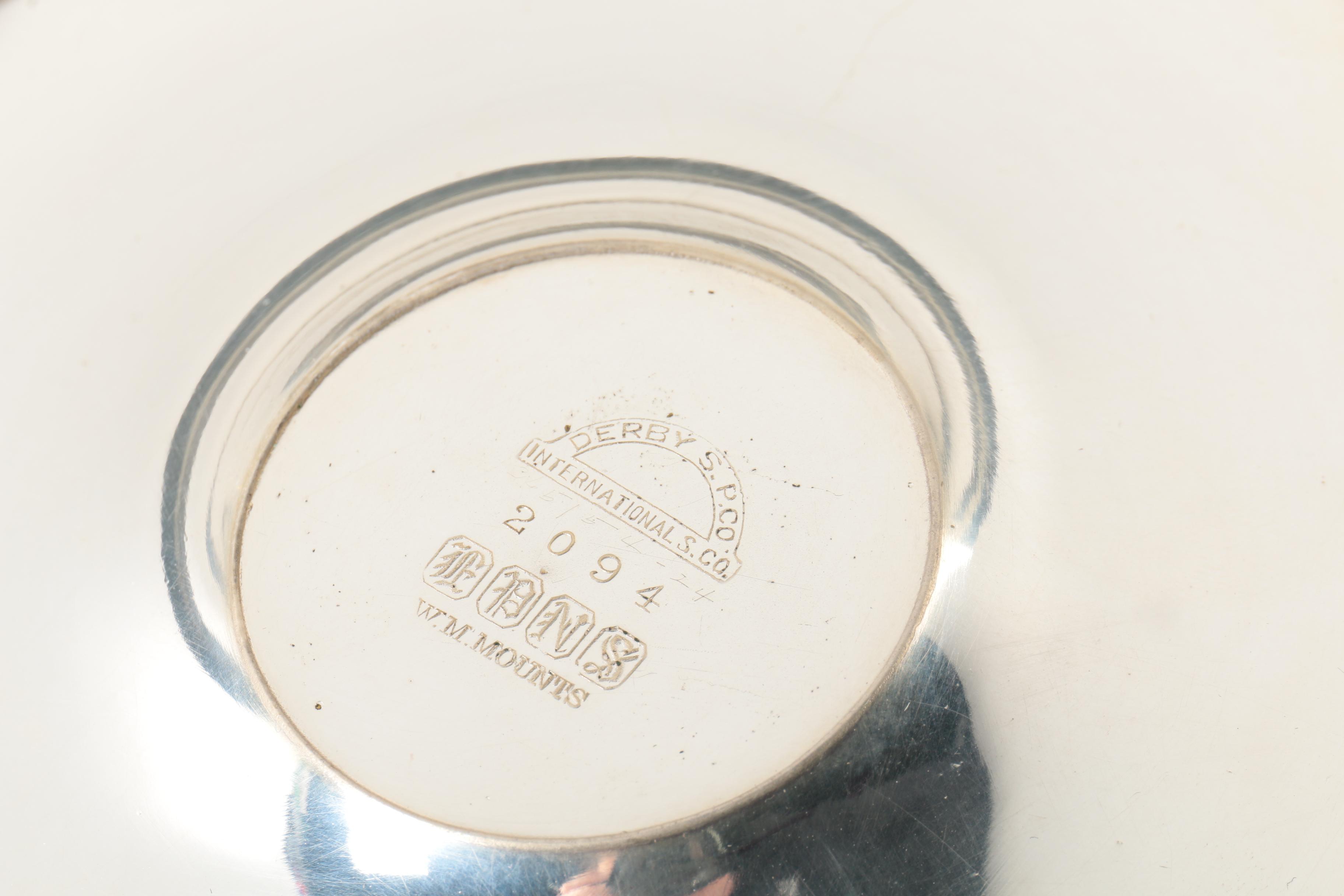 Derby Silver Plate Pitcher and Wallace Silver Plate Coffee Pot