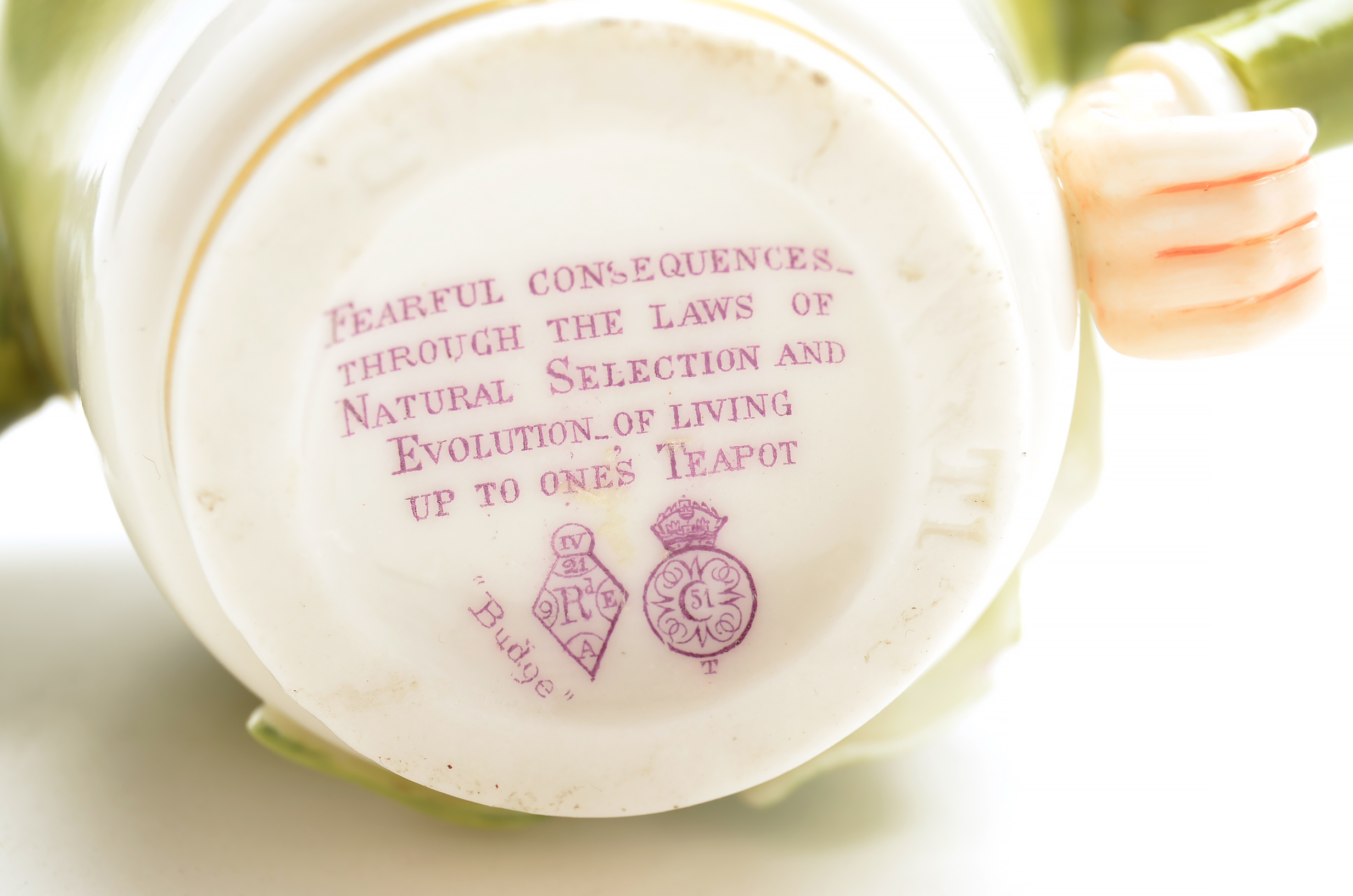 1882 Royal Worcester Aesthetic Movement Porcelain Teapot