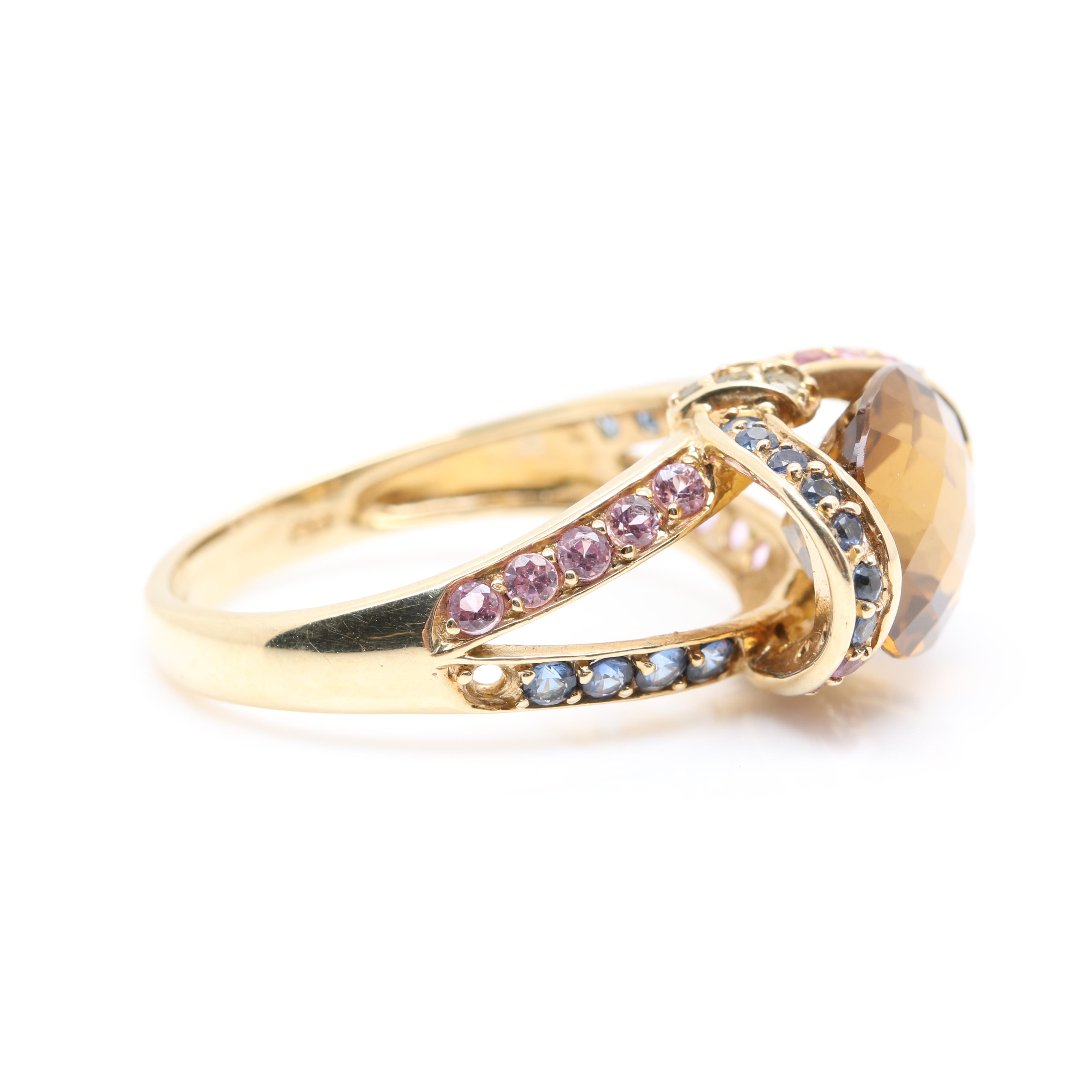 10K Yellow Gold Gemstone Ring Including Citrine