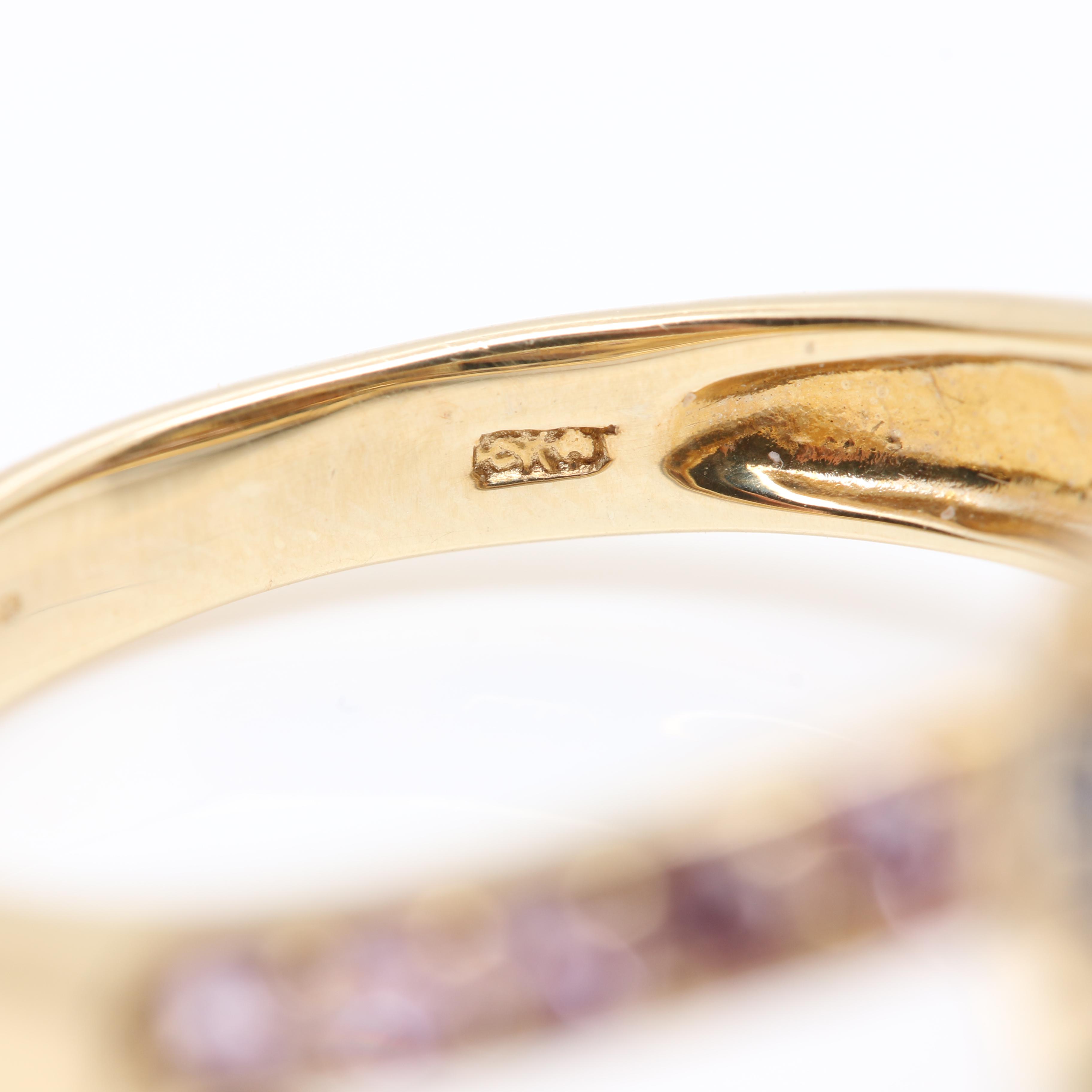 10K Yellow Gold Gemstone Ring Including Citrine