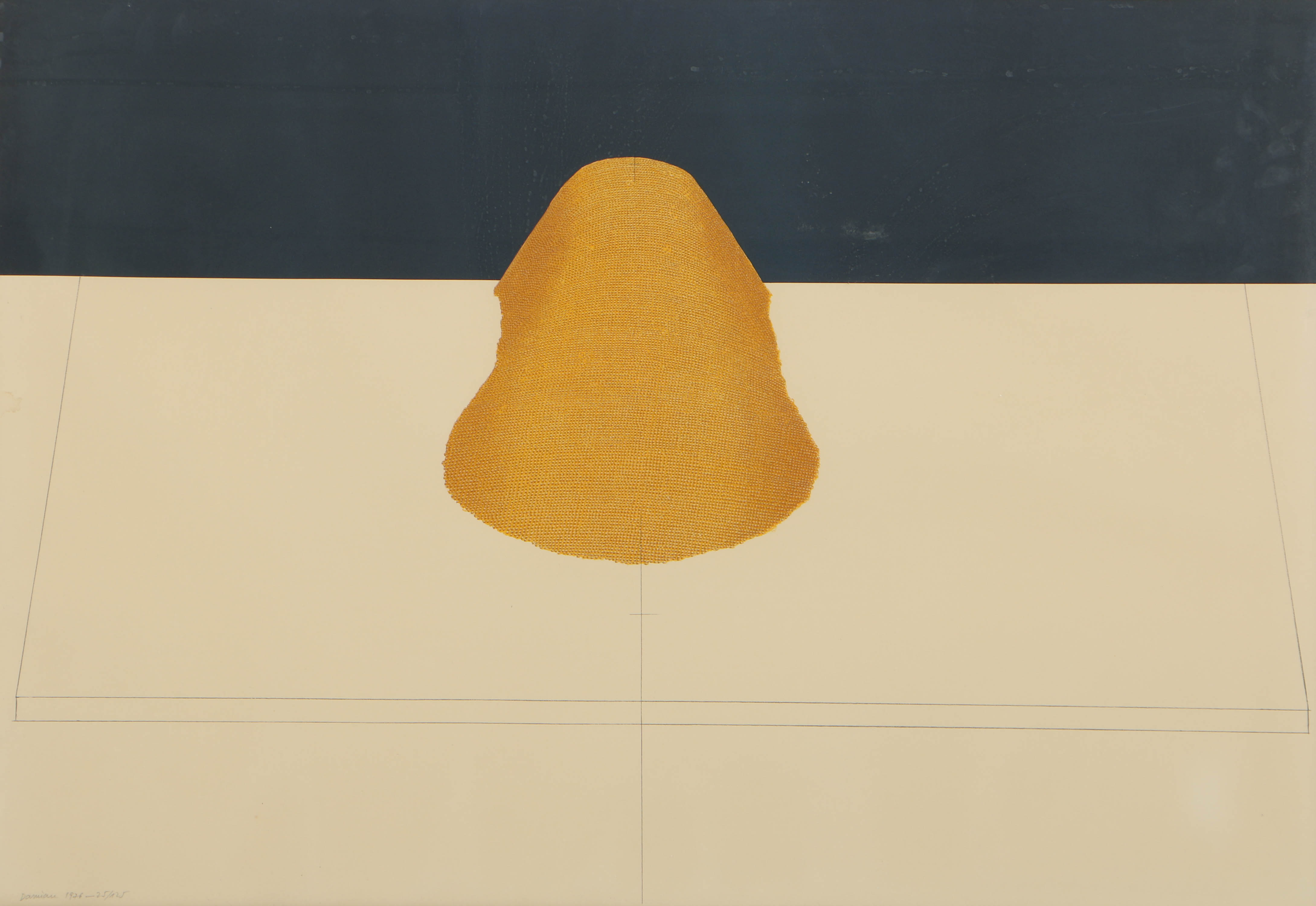 Horia Damian Limited Edition Serigraph on Paper "La Colline / Golden Galaxy"