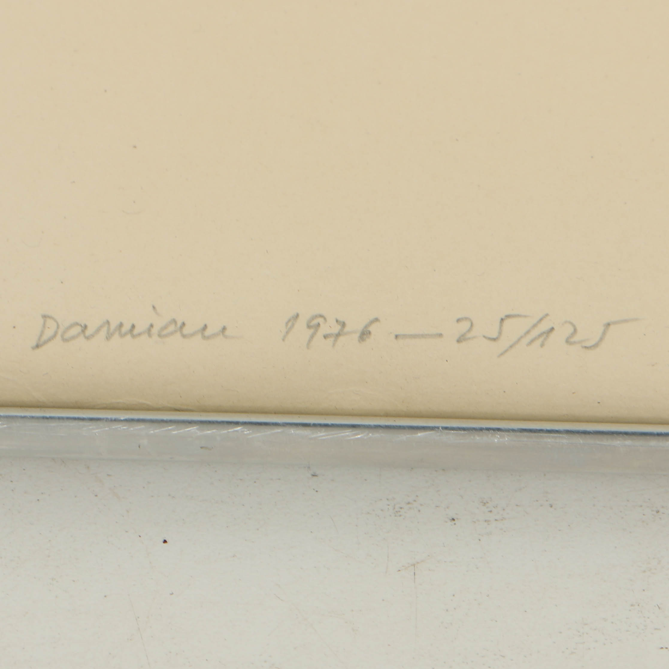 Horia Damian Limited Edition Serigraph on Paper "La Colline / Golden Galaxy"