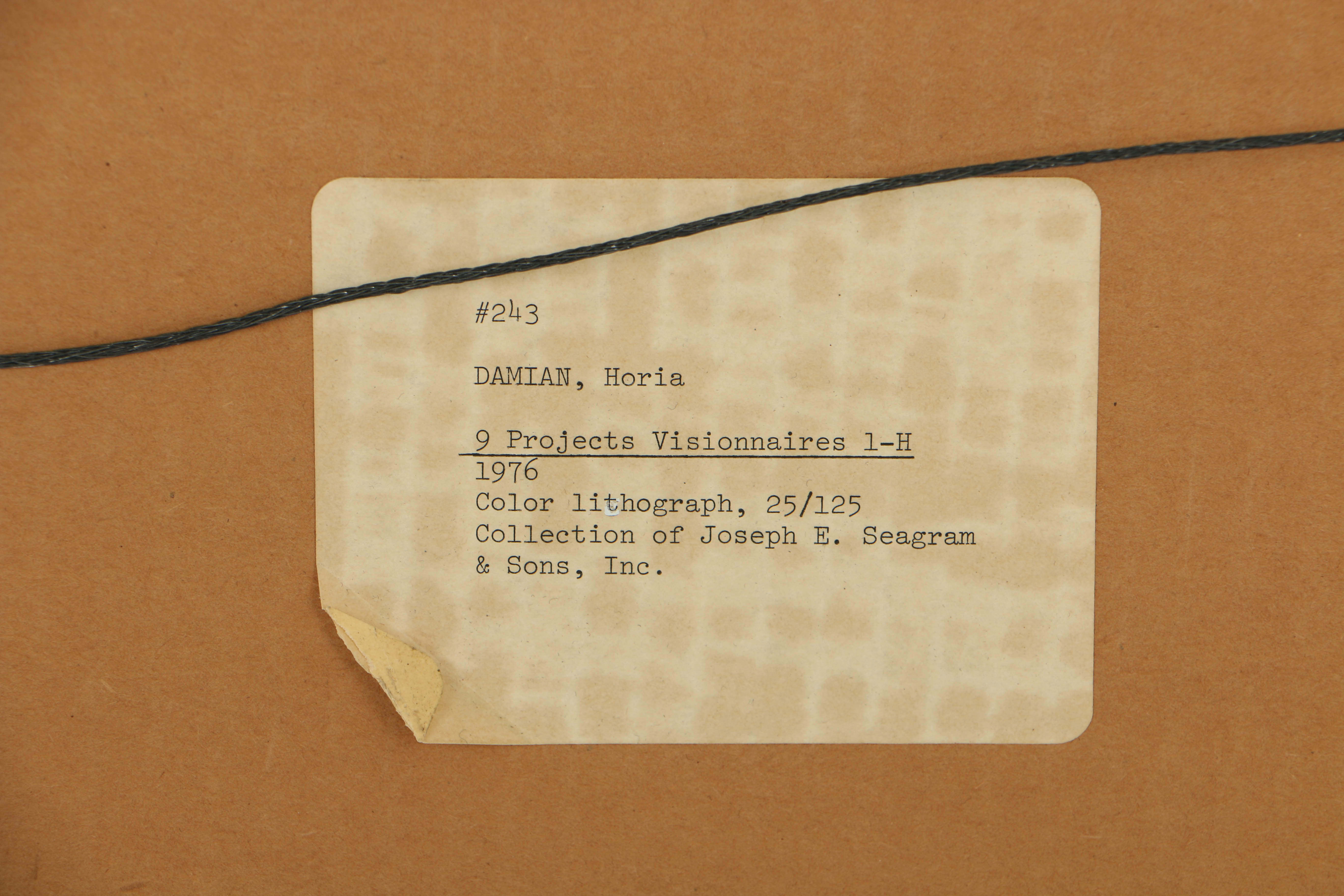 Horia Damian Limited Edition Serigraph on Paper "La Colline / Golden Galaxy"