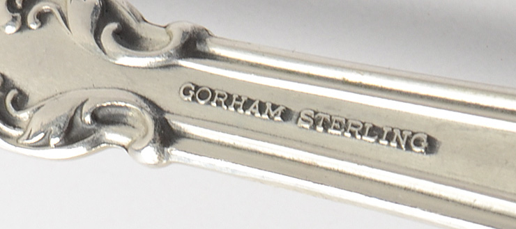 Gorham "Chantilly" Sterling Silver Flatware with Mahogany Storage Chest