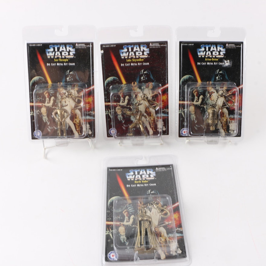 Sealed Placo "Star Wars" Die-Cast Keychains Complete Set