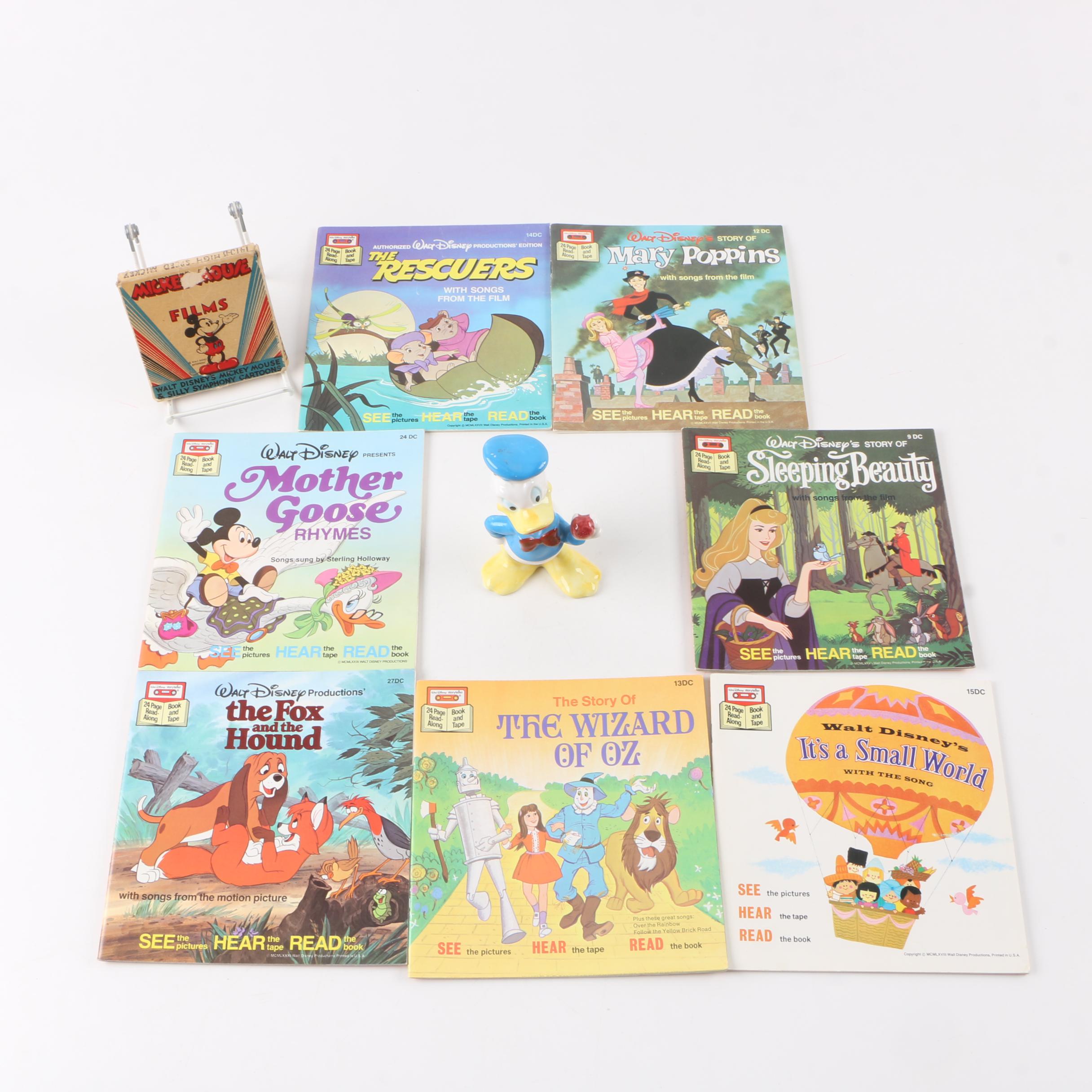 Walt Disney's Donald Duck Figurine, Mickey Mouse Film and Children's Books