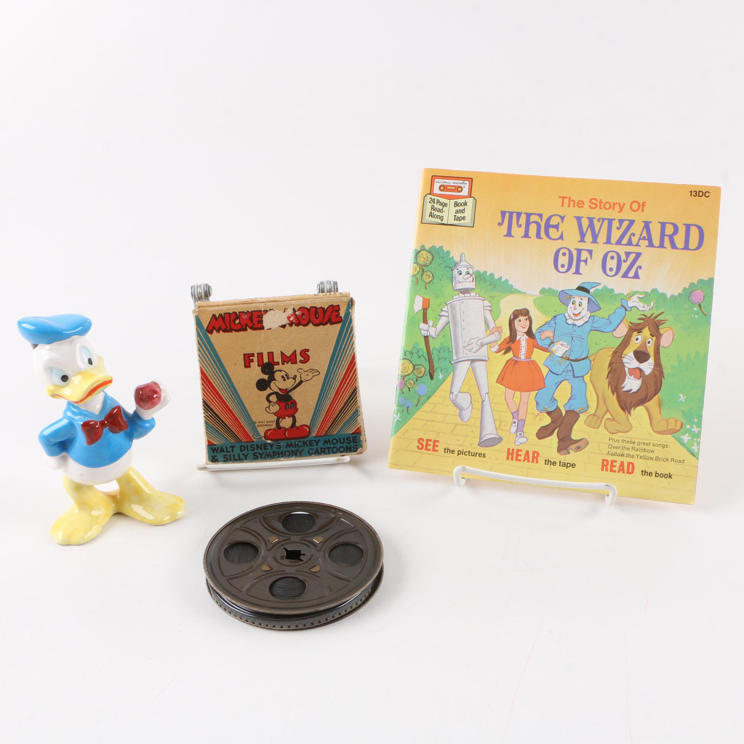 Walt Disney's Donald Duck Figurine, Mickey Mouse Film and Children's Books