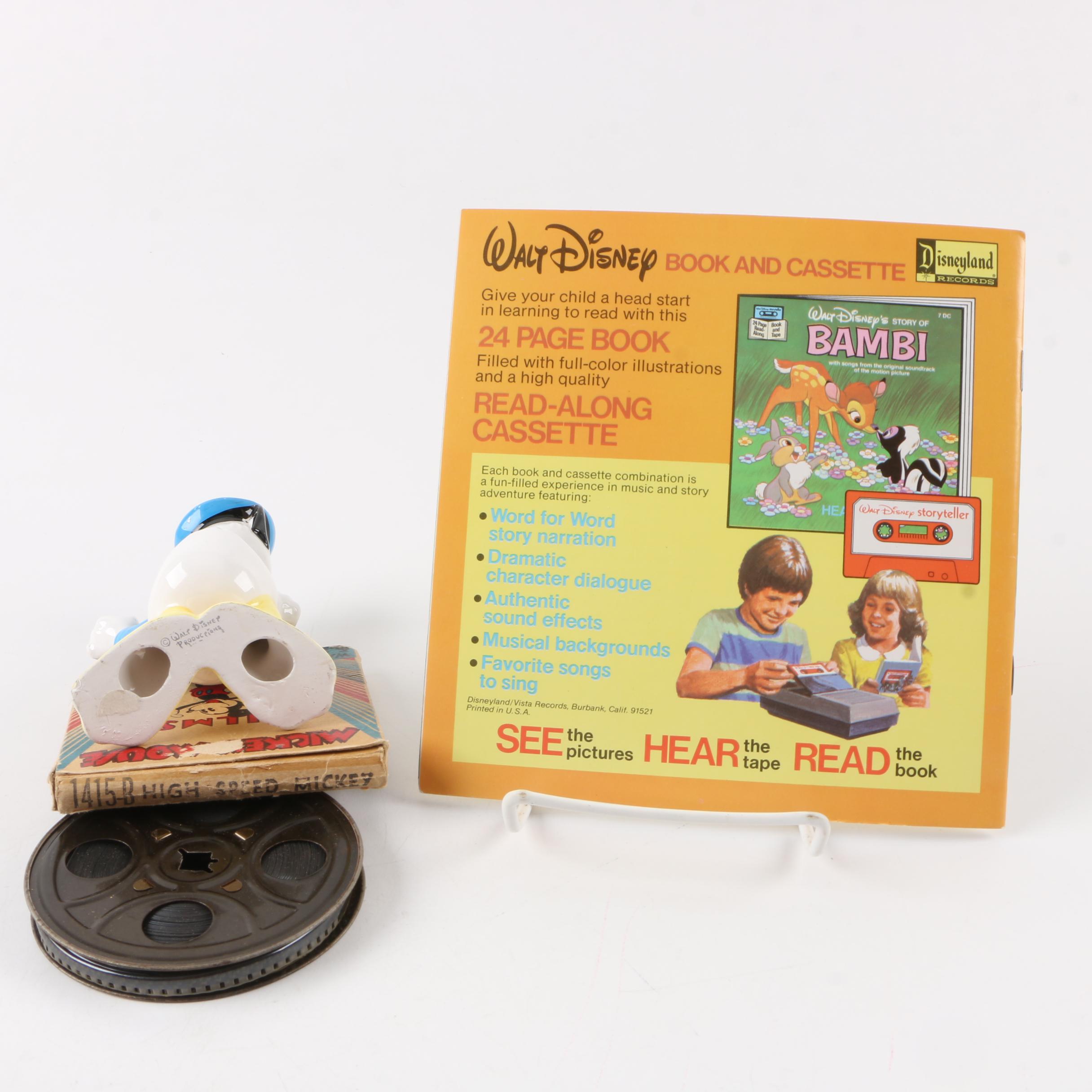 Walt Disney's Donald Duck Figurine, Mickey Mouse Film and Children's Books