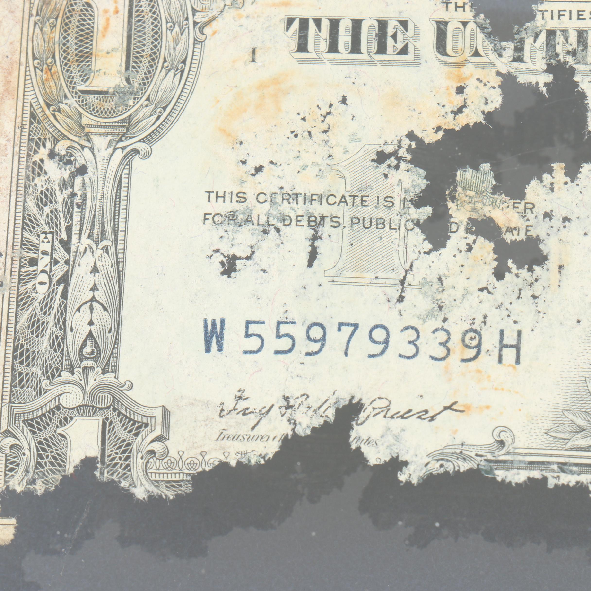 PCGS Graded $1 Silver Cerificate from the S.S. Andrea Doria Shipwreck