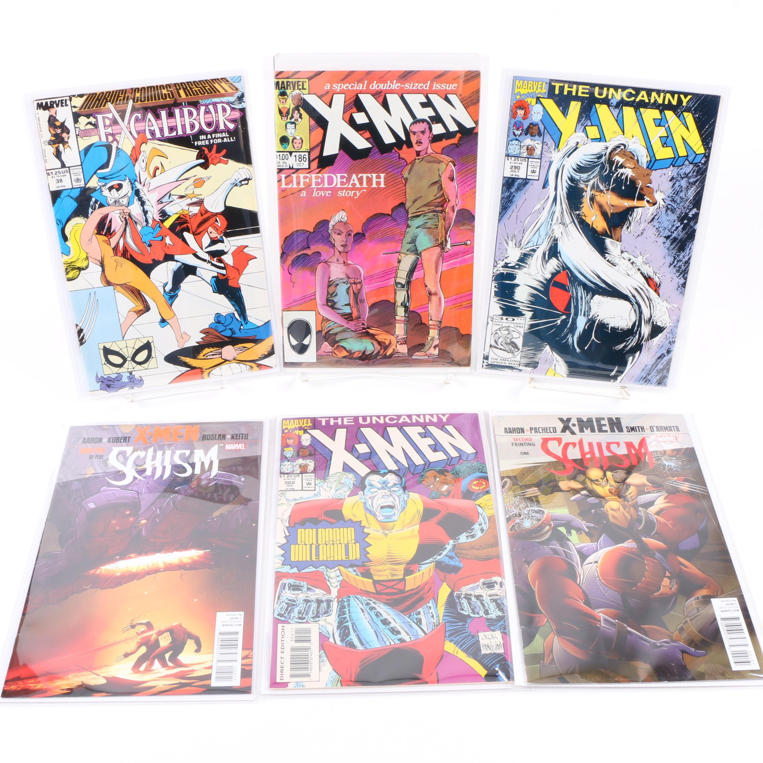 Modern Age Marvel Comic Books Including "X-Men" and "Excalibur"