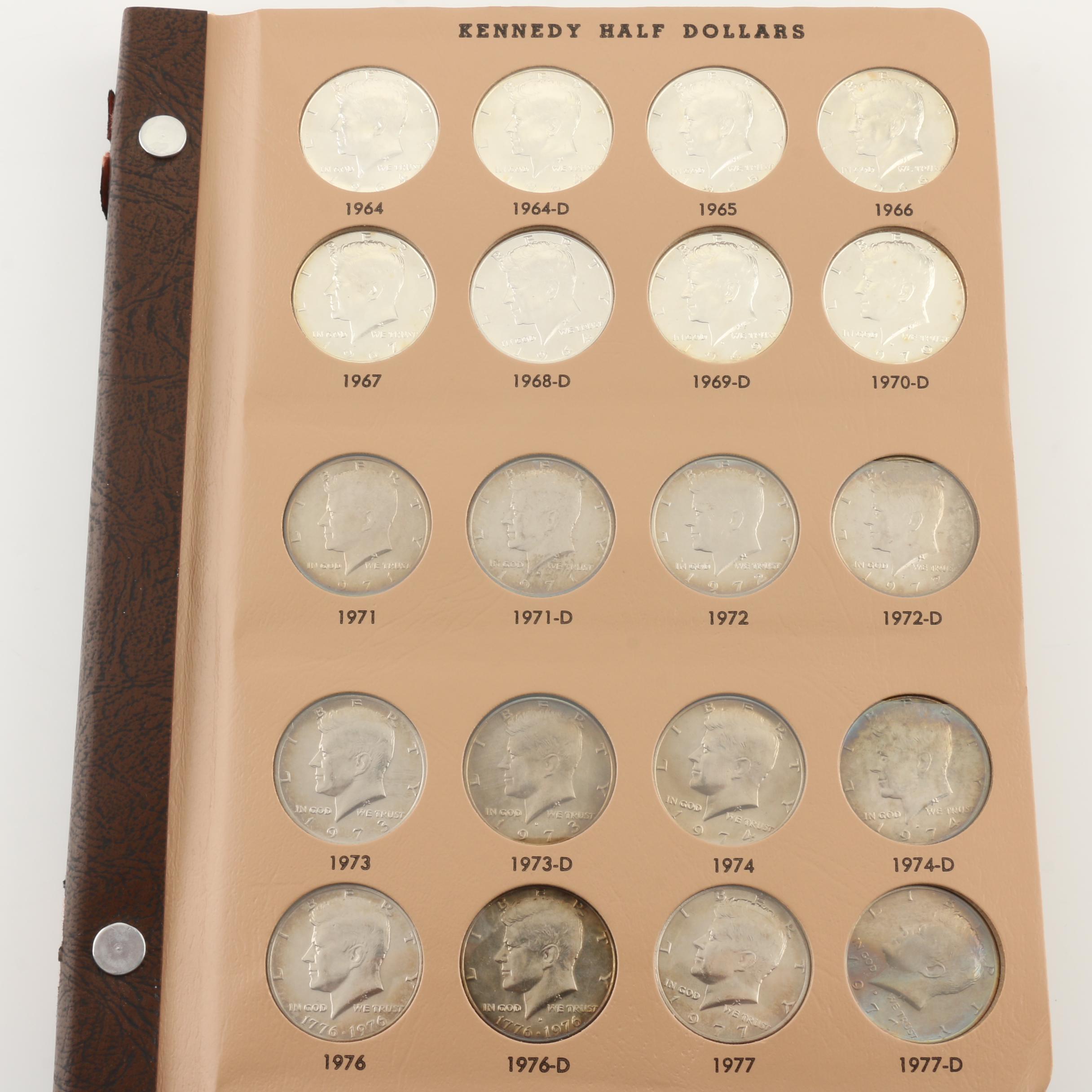 Dansco Album of Eighty-Eight Kennedy Half Dollars from 1964 to 2014