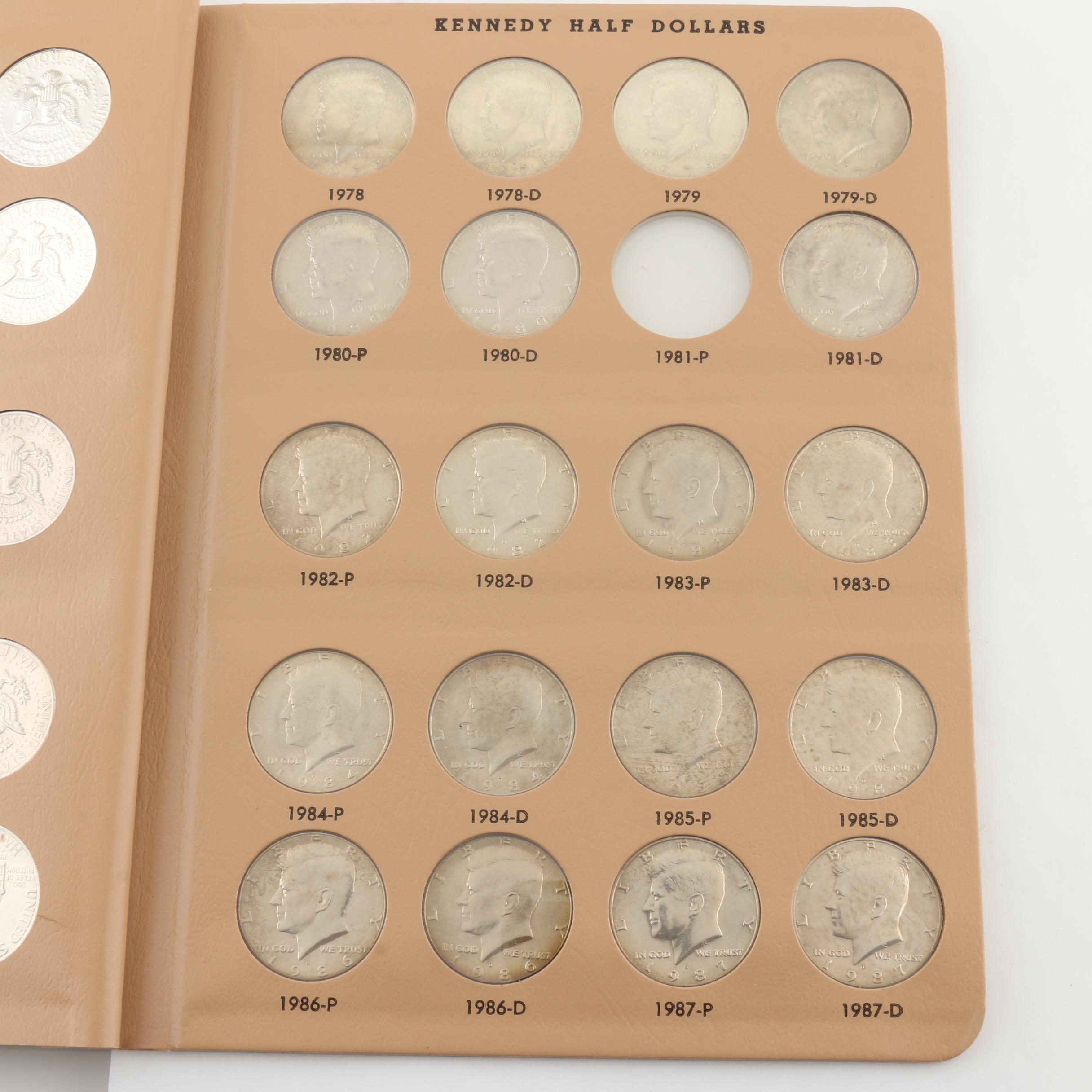 Dansco Album of Eighty-Eight Kennedy Half Dollars from 1964 to 2014
